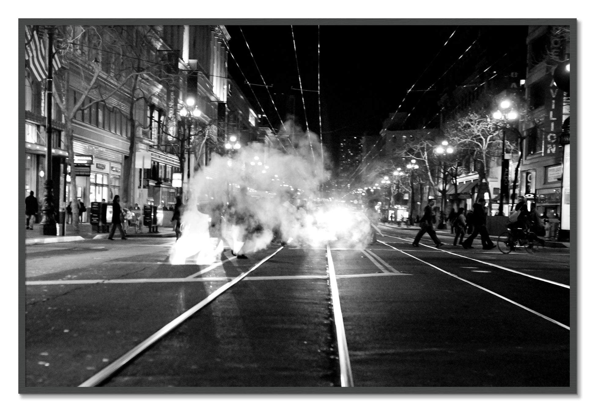 Framed photograph of Market Street by Dylan Ozanich, Grey frame, Full Bleed