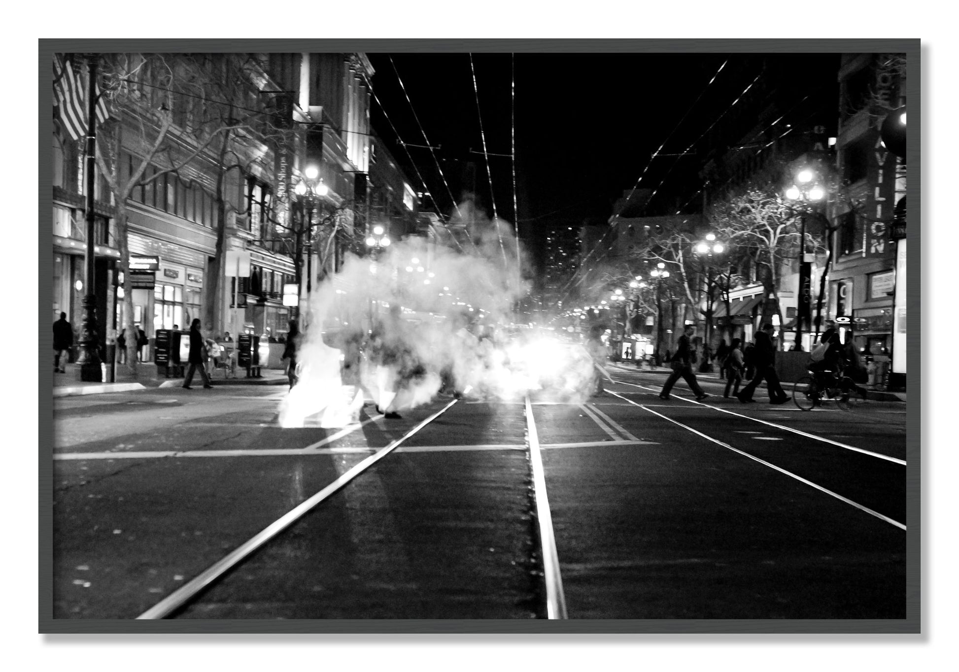 Framed photograph of Market Street by Dylan Ozanich, Grey frame, Full Bleed