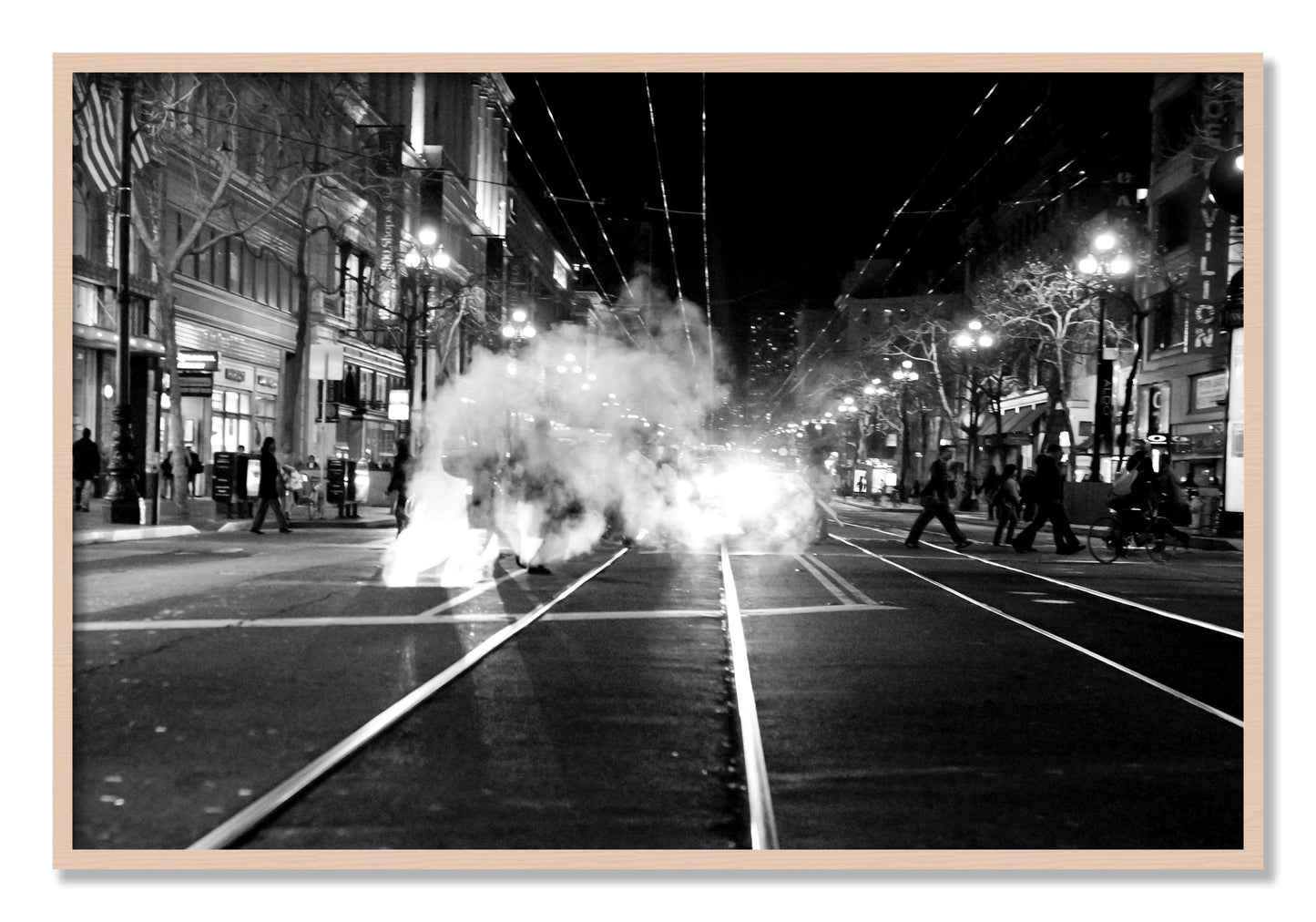 Framed photograph of Market Street by Dylan Ozanich, Maple frame, Full Bleed