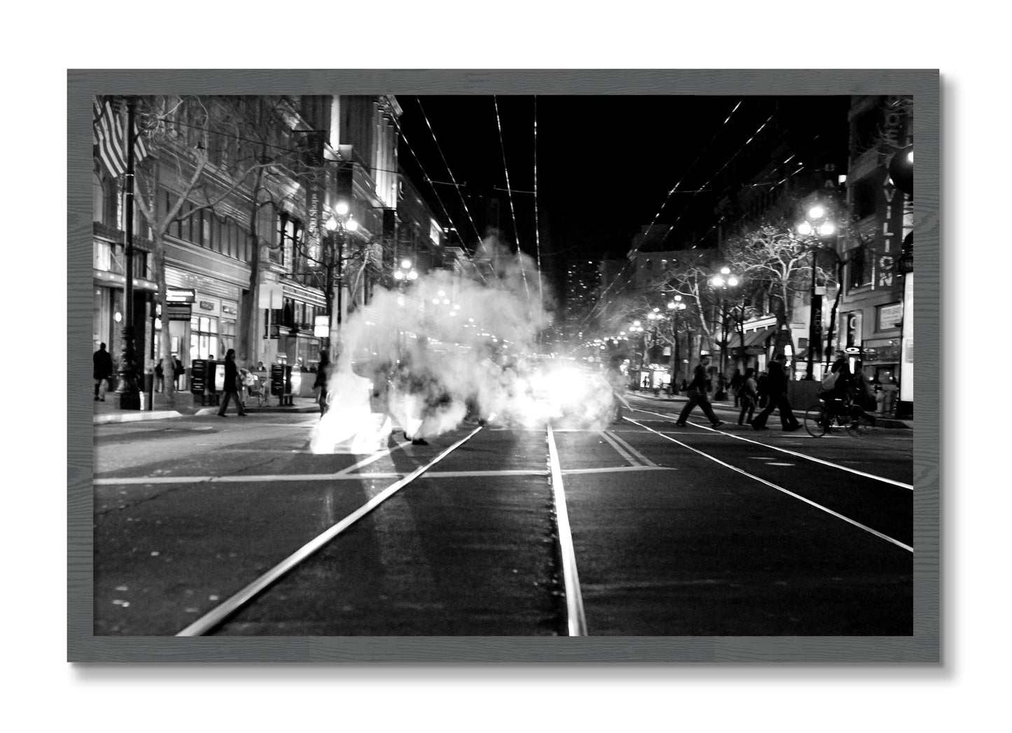 Framed photograph of Market Street by Dylan Ozanich, Grey frame, Full Bleed