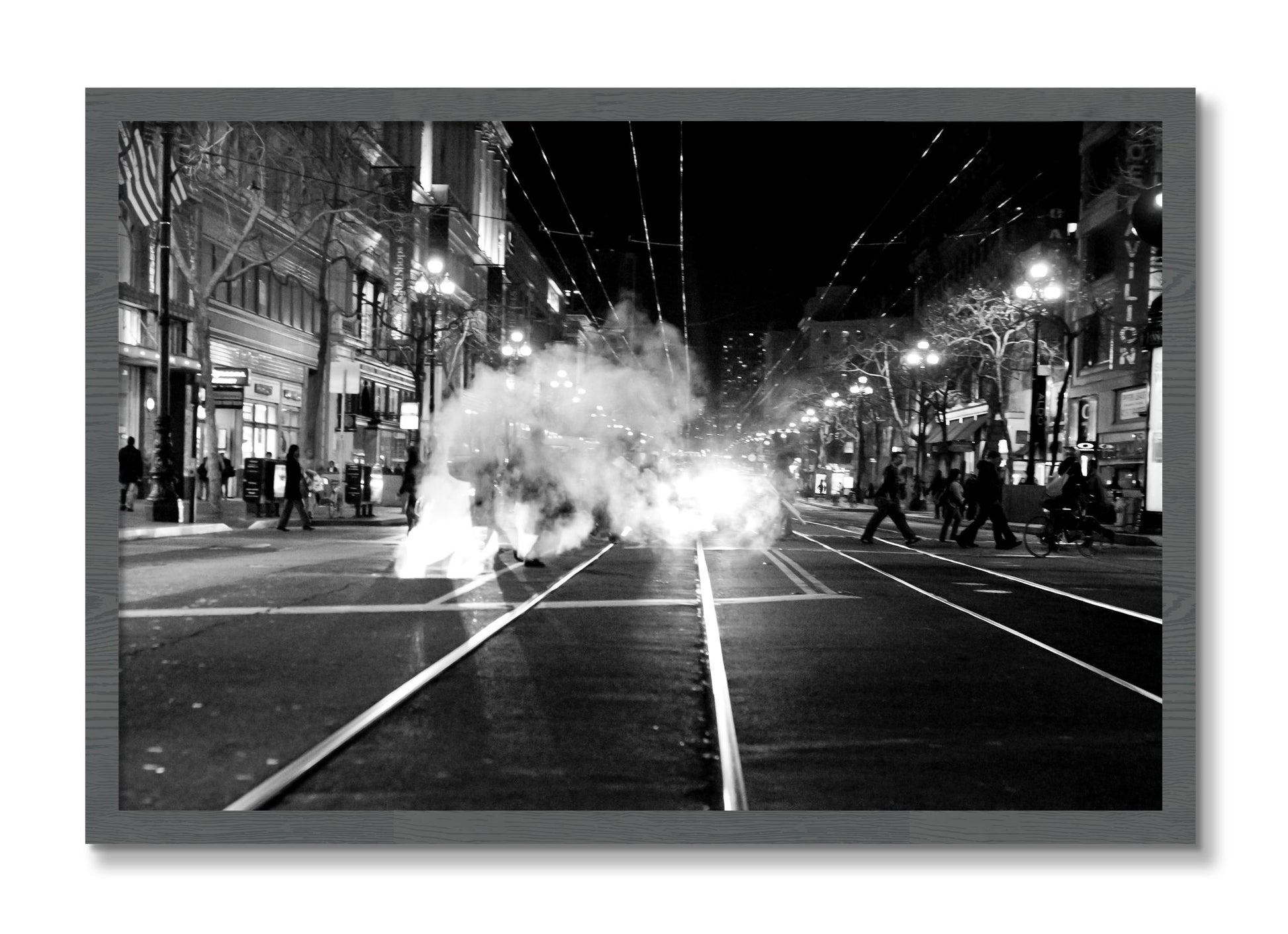 Framed photograph of Market Street by Dylan Ozanich, Grey frame, Full Bleed