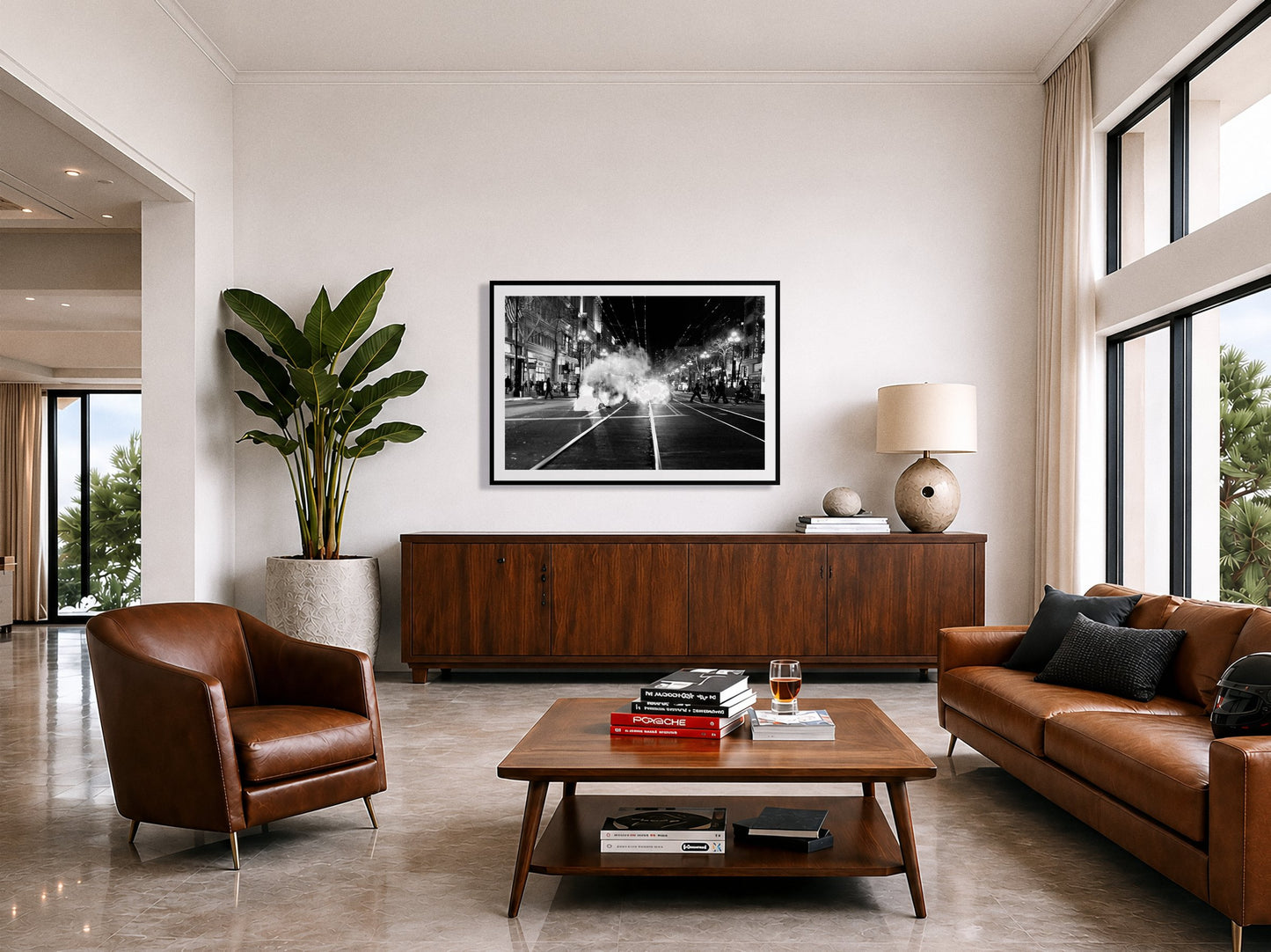 Framed photograph of Market Street by Dylan Ozanich displayed on a wall