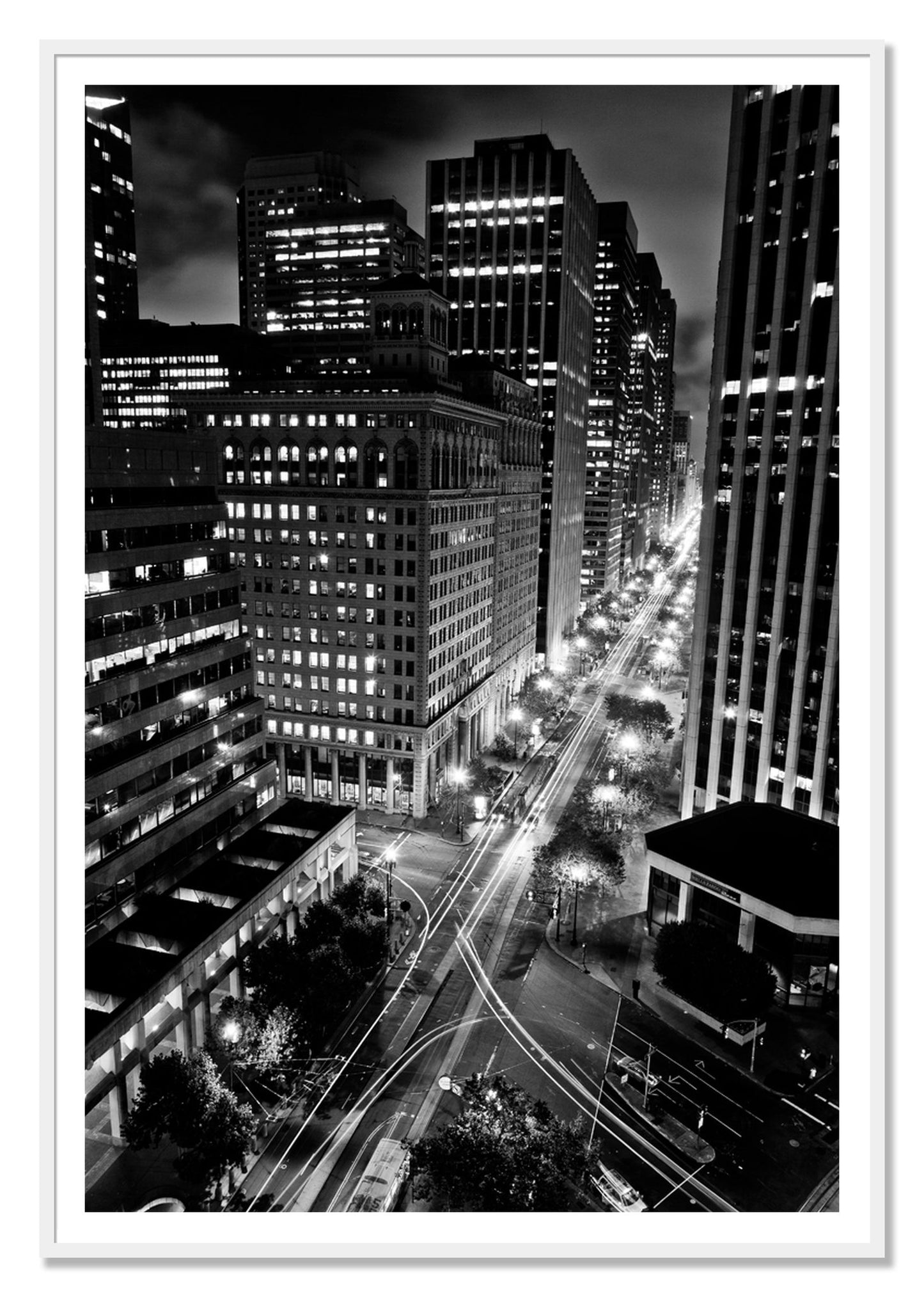 Market by Dylan Ozanich, 48×72 print with a White Border in a White frame