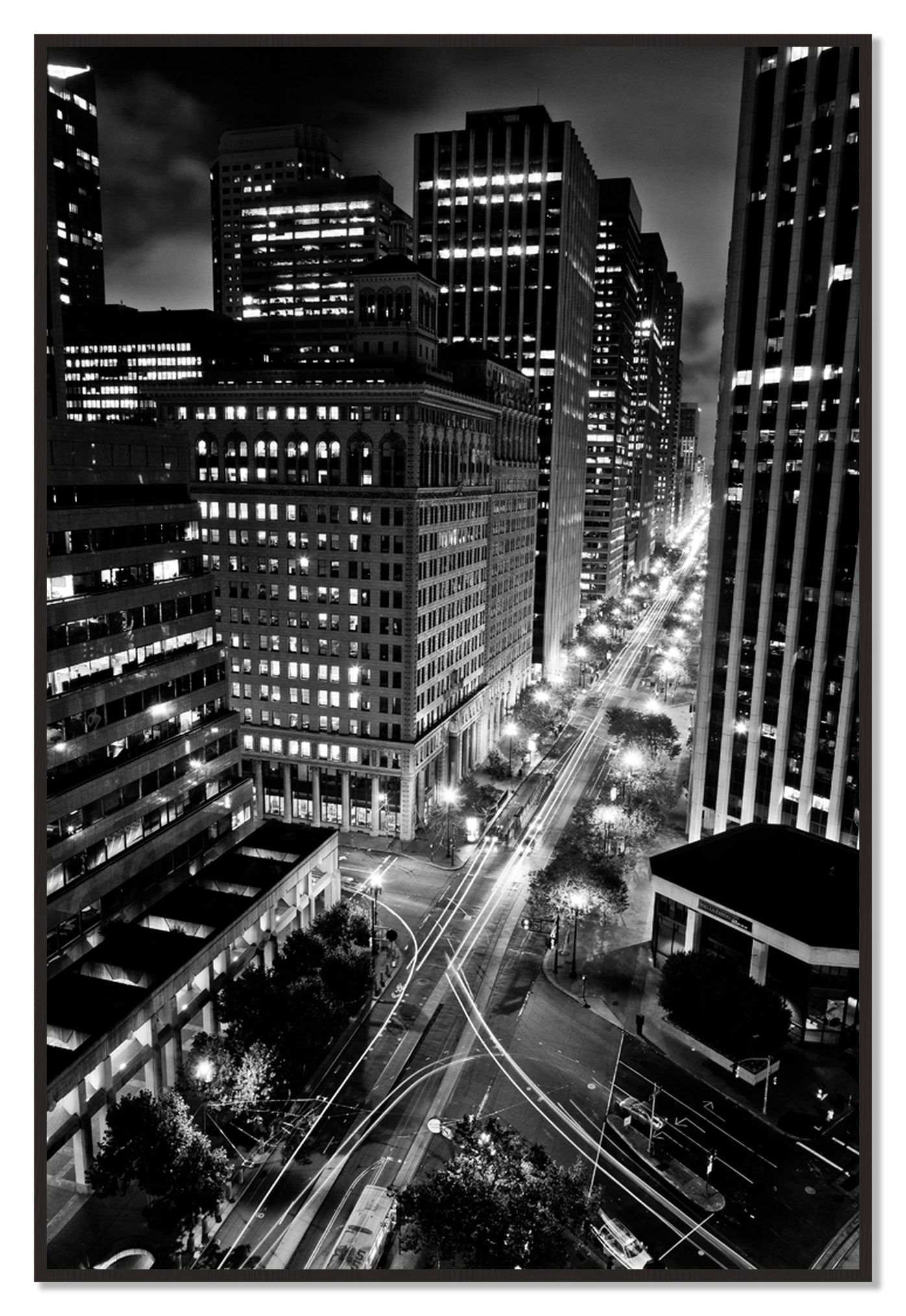 Market by Dylan Ozanich, 48×72 Full Bleed Print in a Black Walnut frame