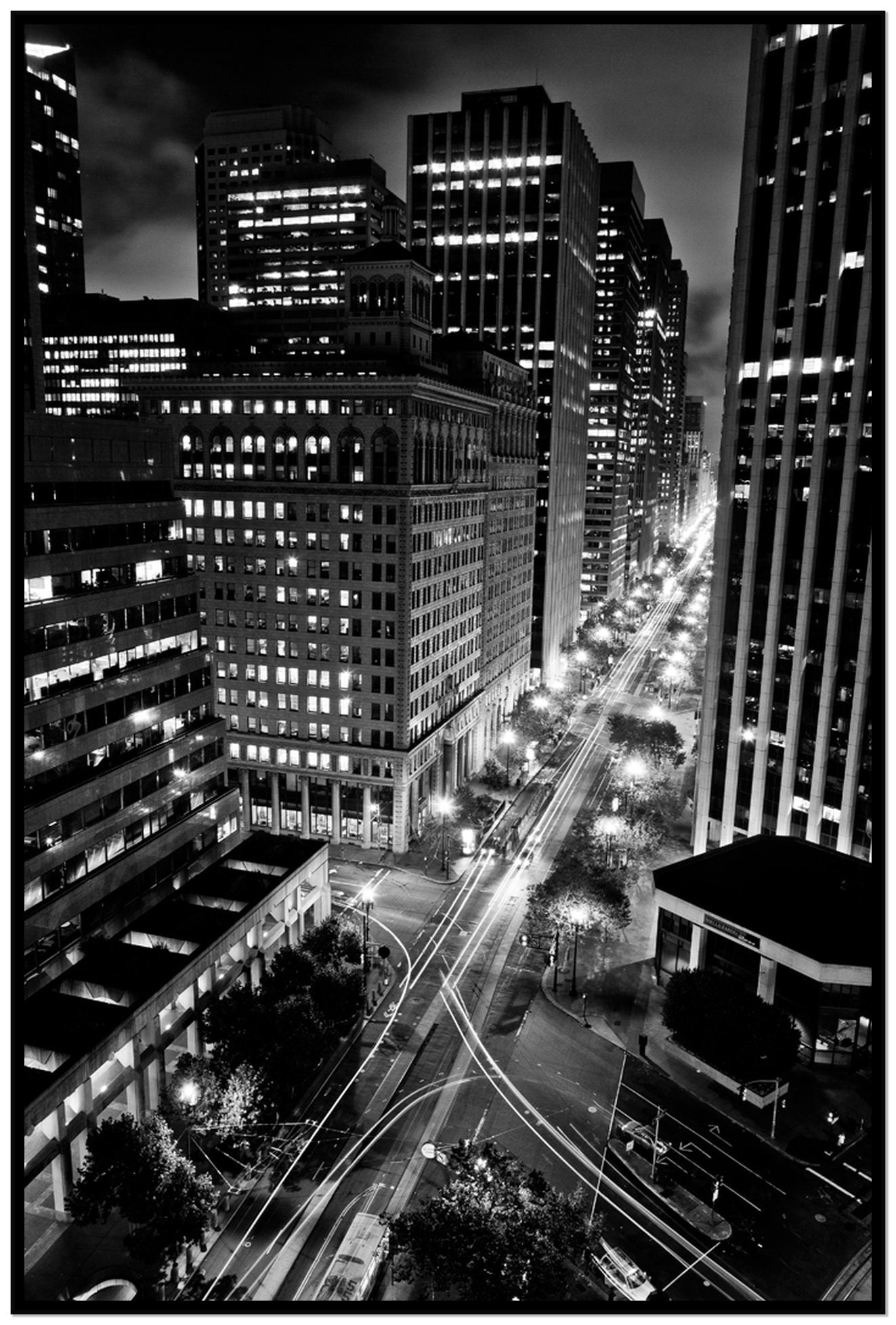 Market by Dylan Ozanich, 48×72 Full Bleed Print in a Black frame