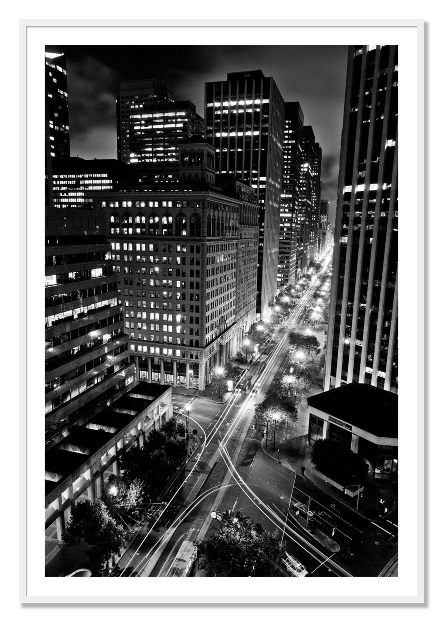 Framed photograph of Market by Dylan Ozanich, White frame, Borders