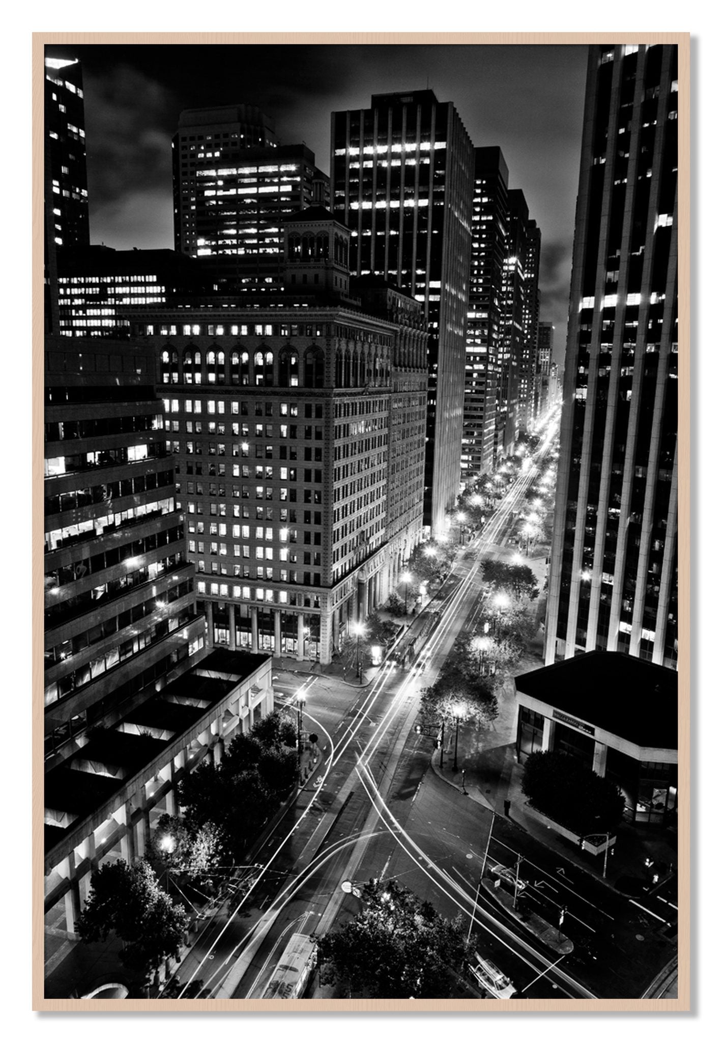 Framed photograph of Market by Dylan Ozanich, Maple frame, Full Bleed