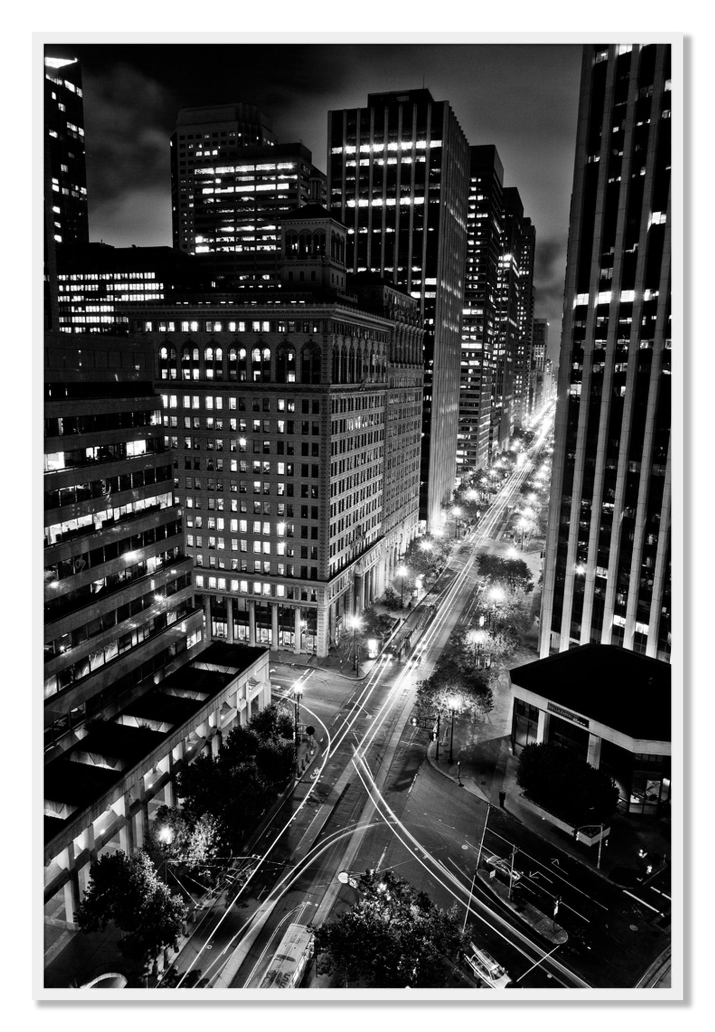 Framed photograph of Market by Dylan Ozanich, White frame, Full Bleed