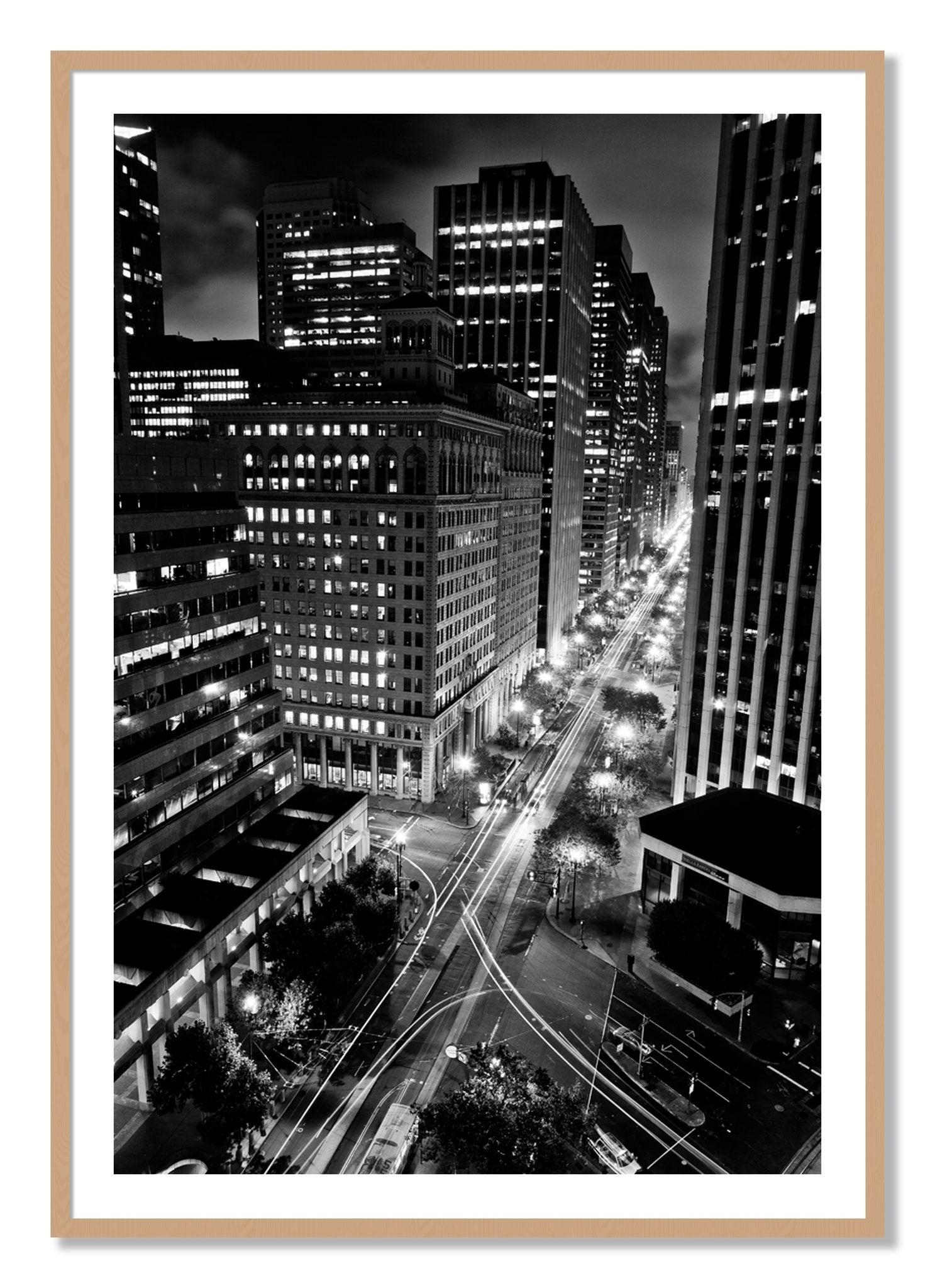 Framed photograph of Market by Dylan Ozanich, Oak frame, Borders
