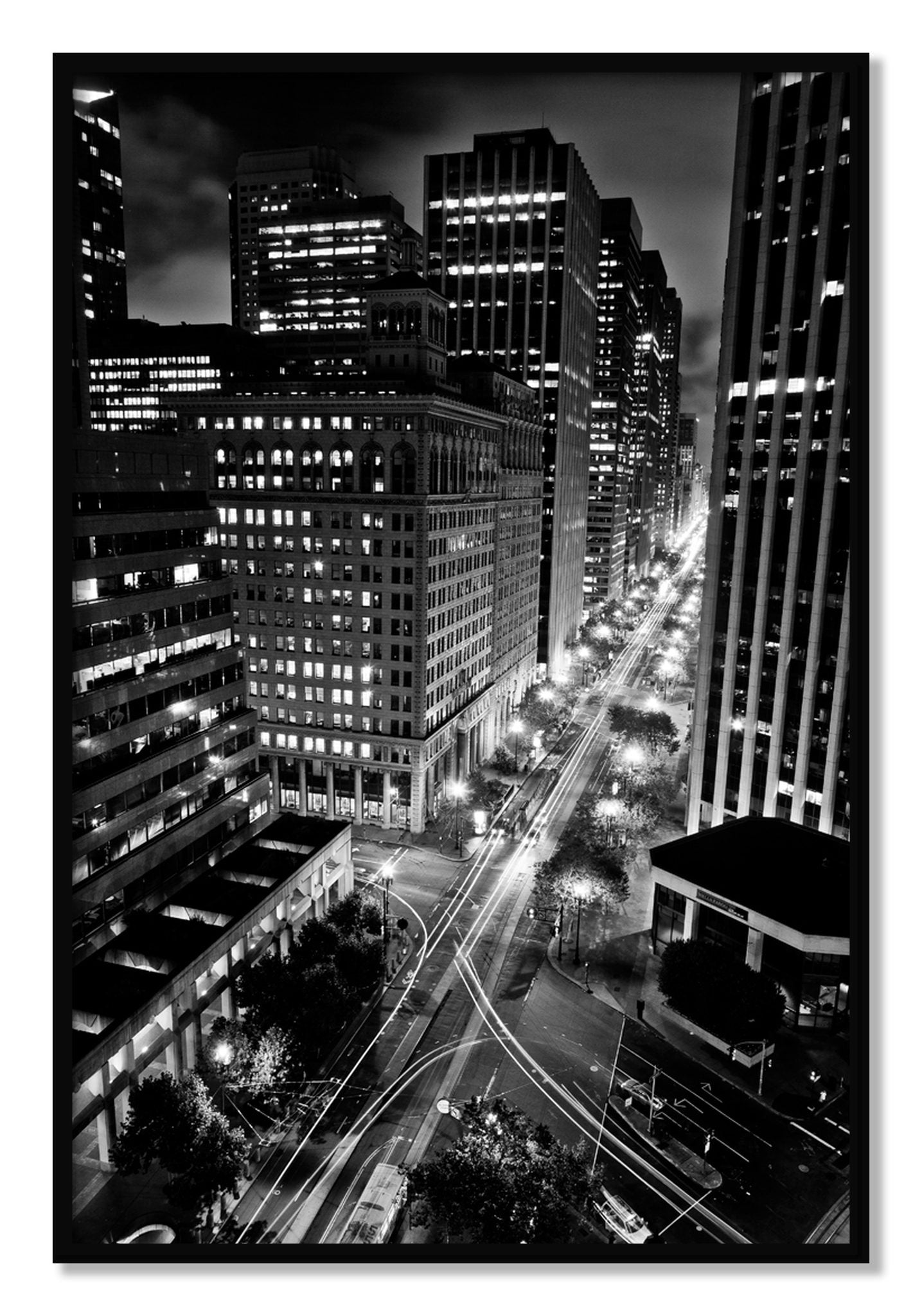 Framed photograph of Market by Dylan Ozanich, Black frame, Full Bleed