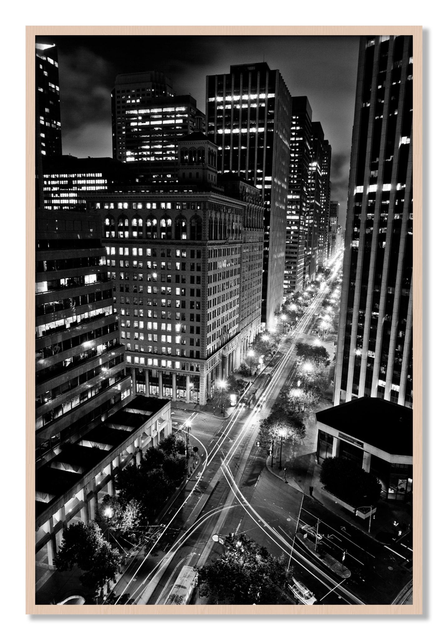 Framed photograph of Market by Dylan Ozanich, Maple frame, Full Bleed
