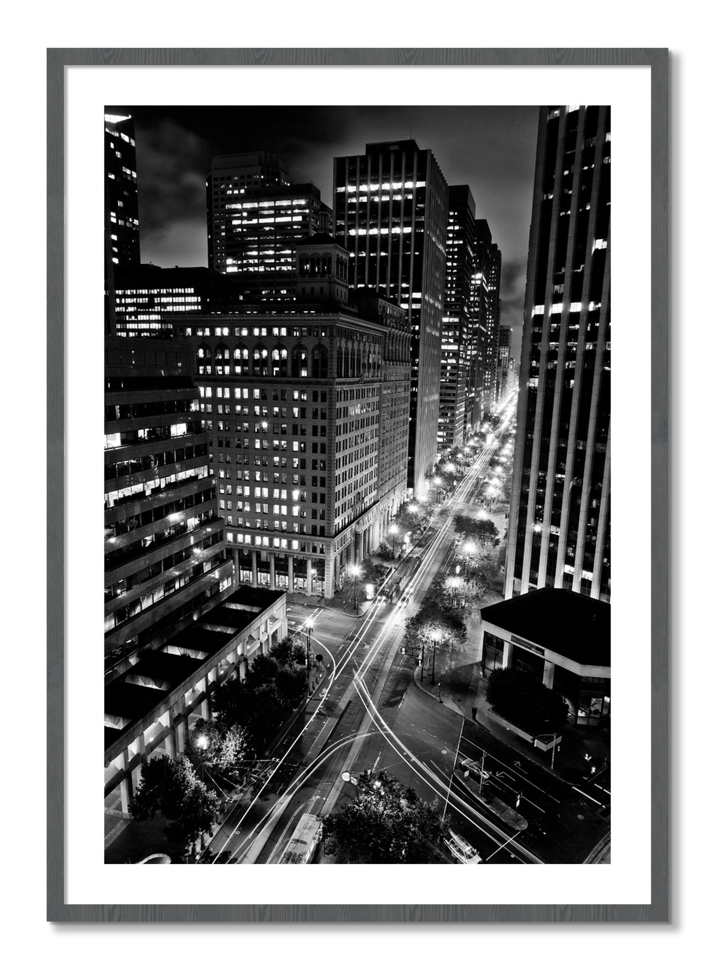 Framed photograph of Market by Dylan Ozanich, Grey frame, Borders