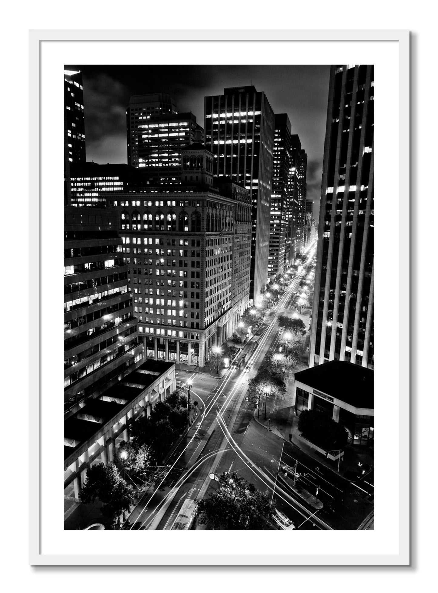 Framed photograph of Market by Dylan Ozanich, White frame, Borders