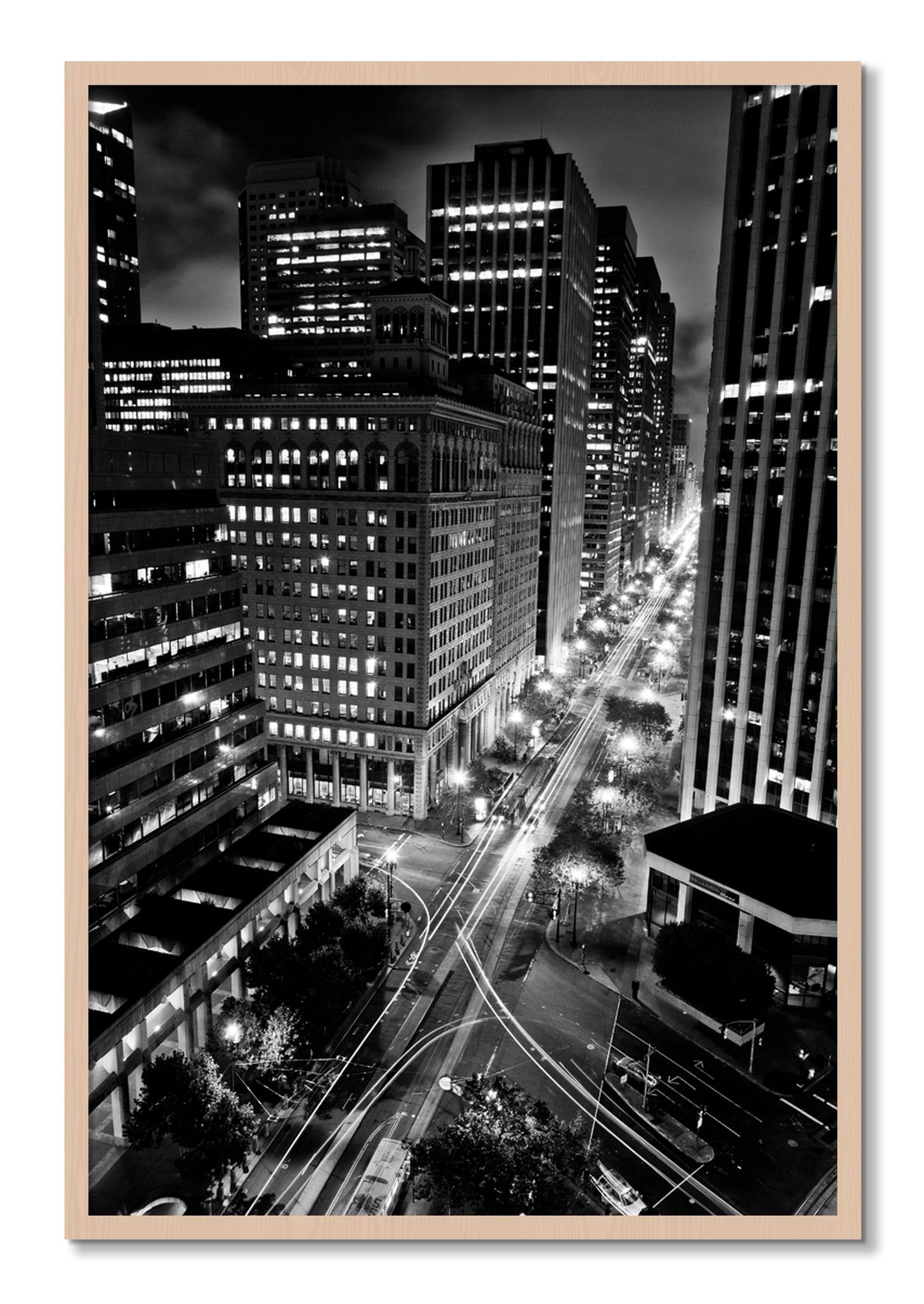 Framed photograph of Market by Dylan Ozanich, Maple frame, Full Bleed