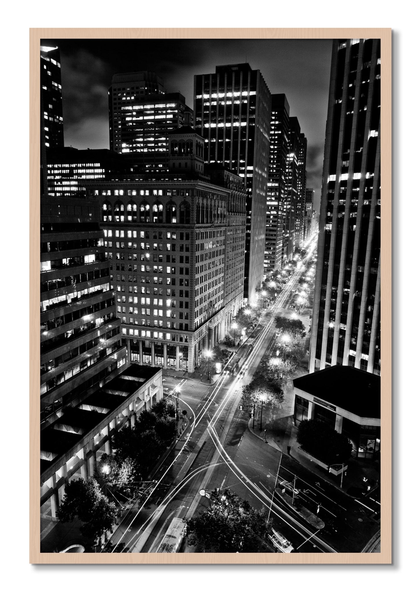 Framed photograph of Market by Dylan Ozanich, Maple frame, Full Bleed