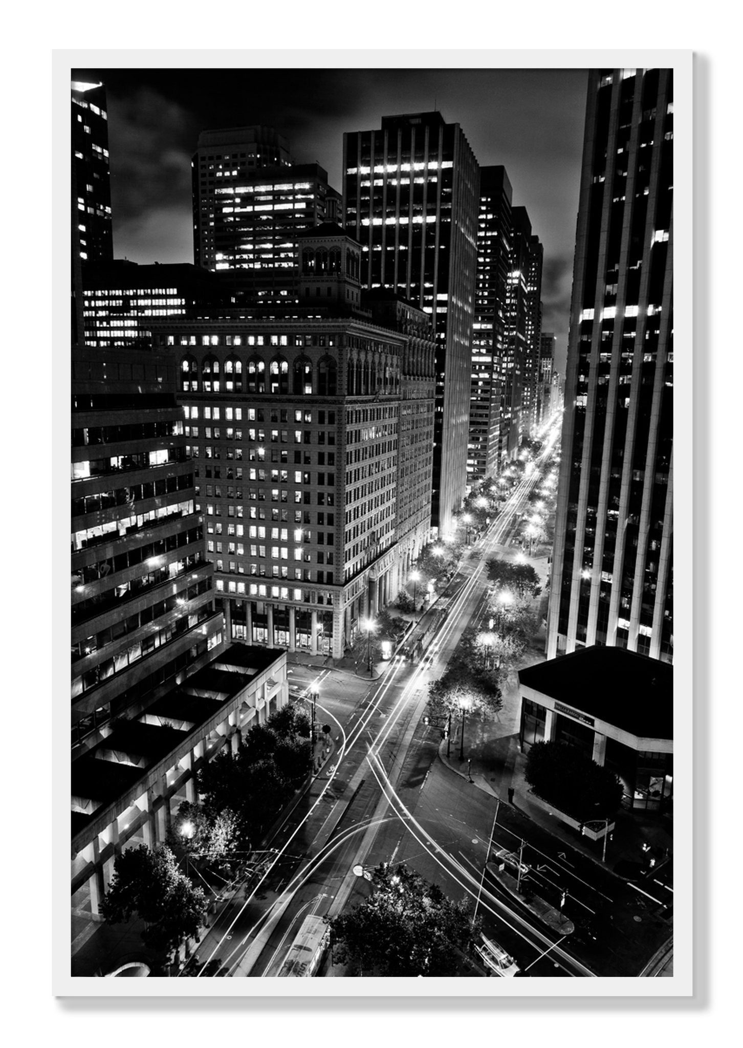 Framed photograph of Market by Dylan Ozanich, White frame, Full Bleed