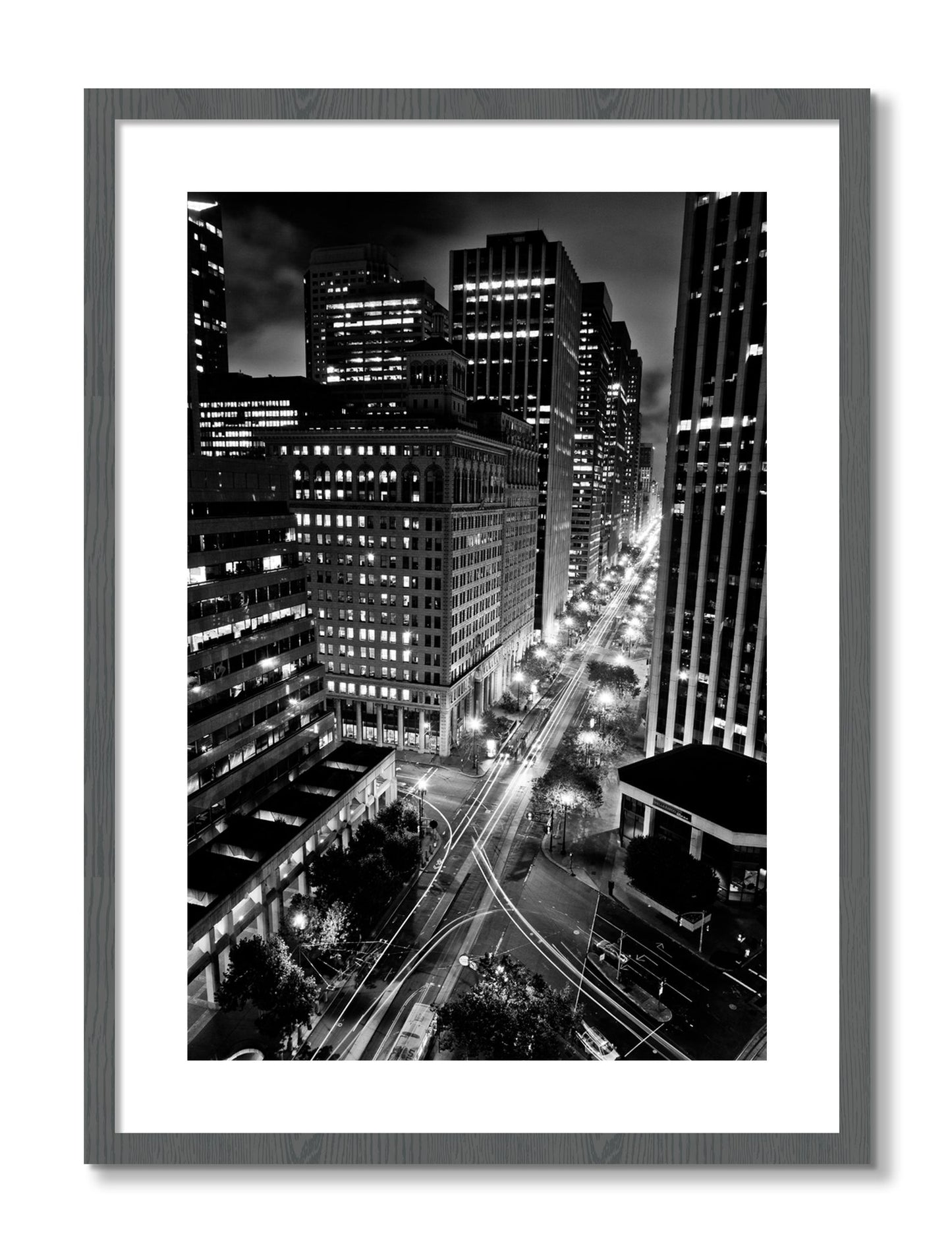 Framed photograph of Market by Dylan Ozanich, Grey frame, Borders