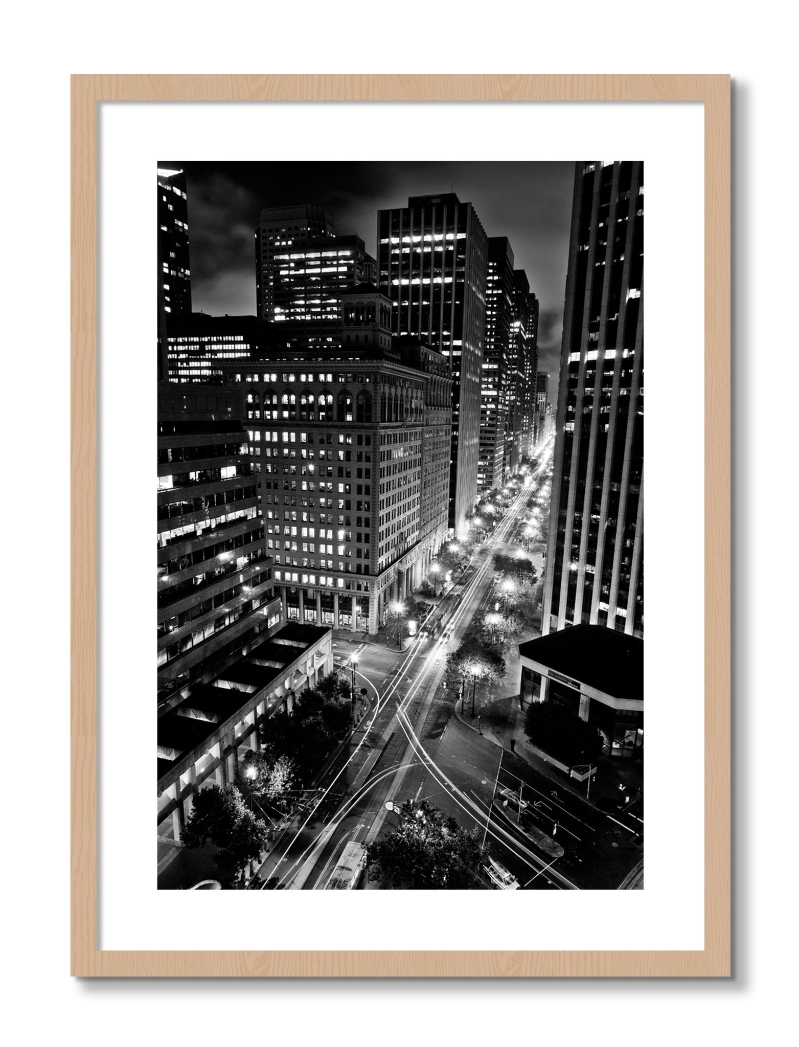 Framed photograph of Market by Dylan Ozanich, Oak frame, Borders