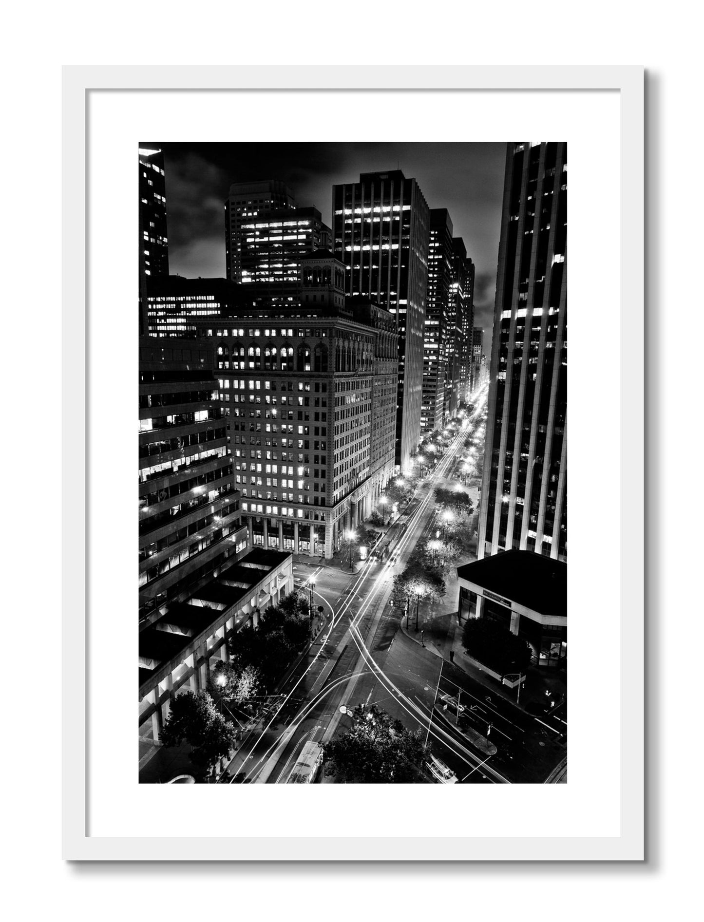 Framed photograph of Market by Dylan Ozanich, White frame, Borders