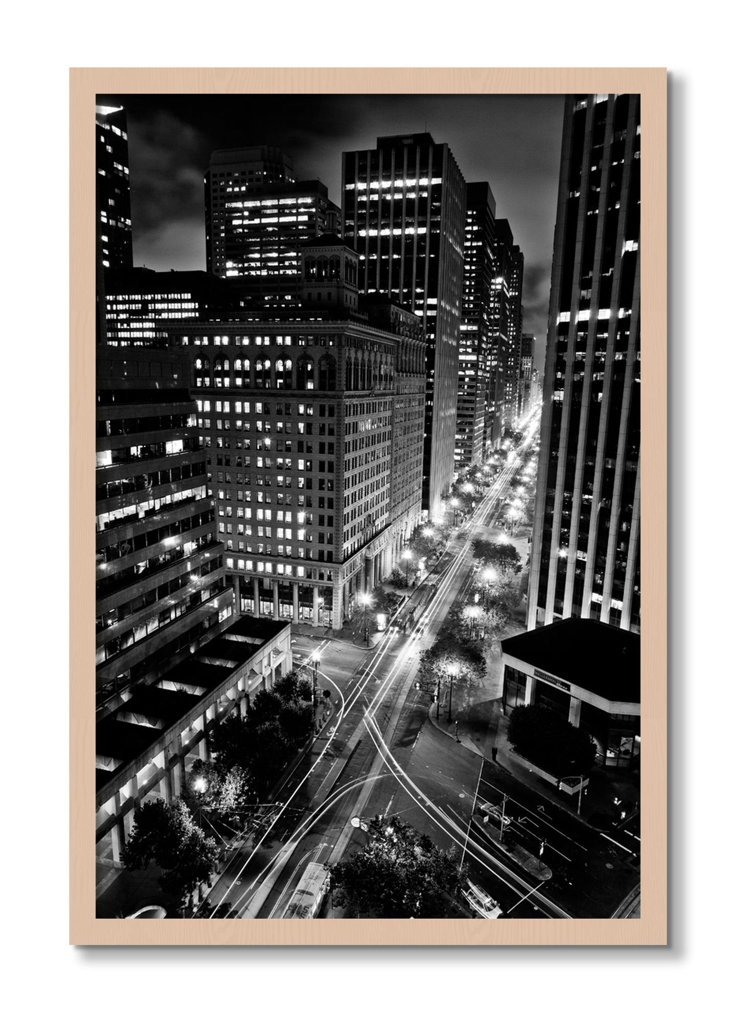 Framed photograph of Market by Dylan Ozanich, Maple frame, Full Bleed