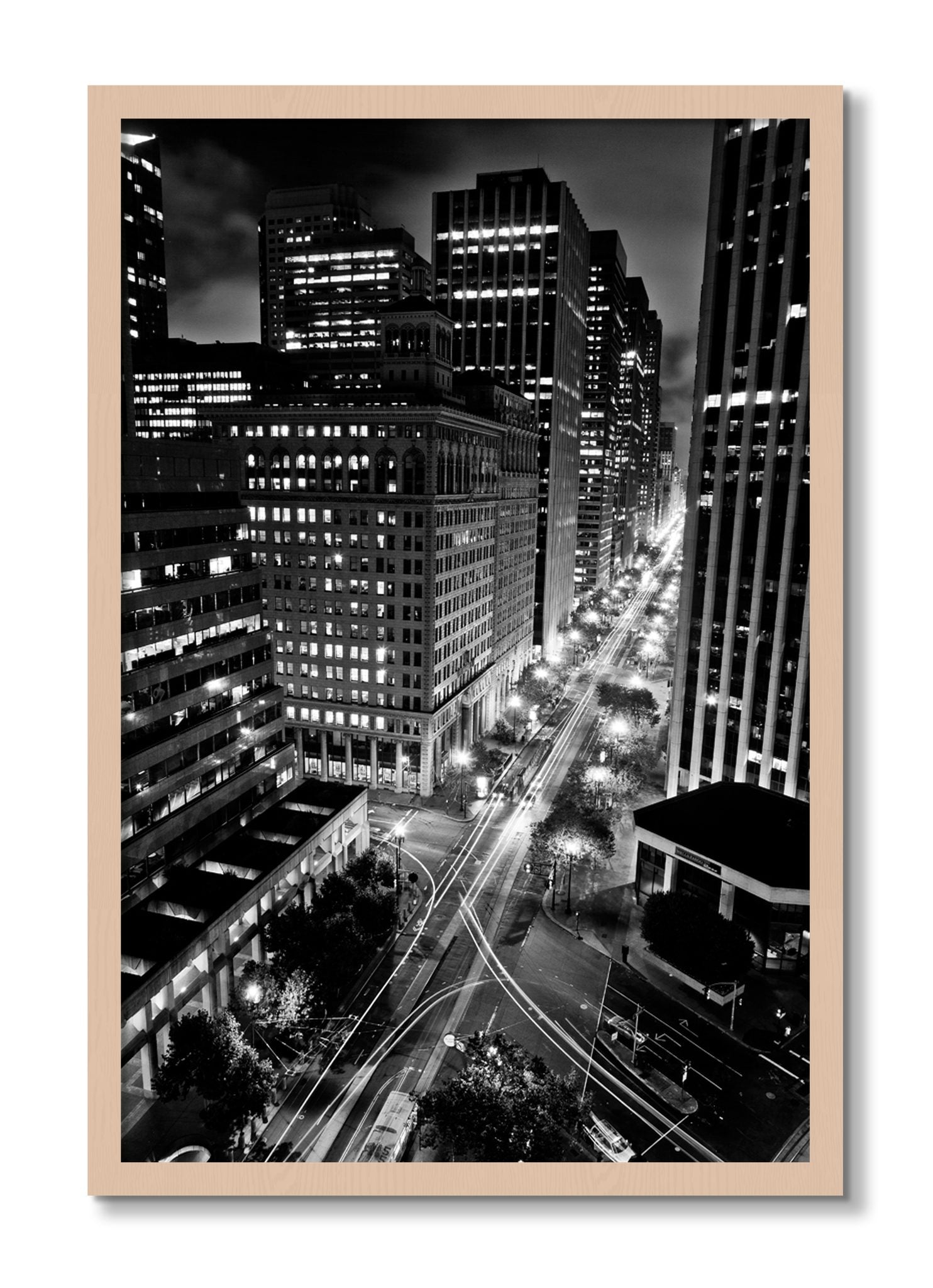 Framed photograph of Market by Dylan Ozanich, Maple frame, Full Bleed
