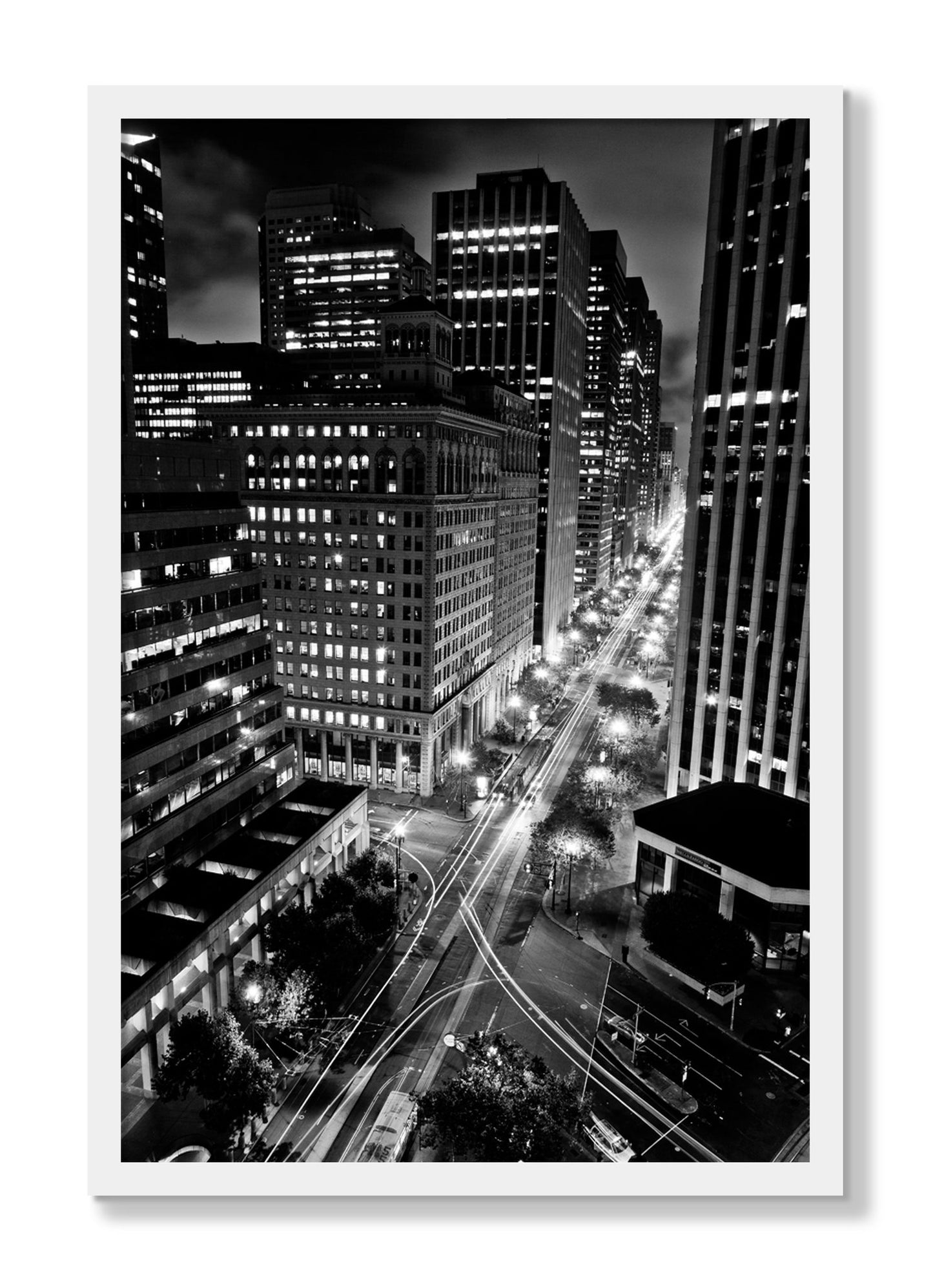 Framed photograph of Market by Dylan Ozanich, White frame, Full Bleed