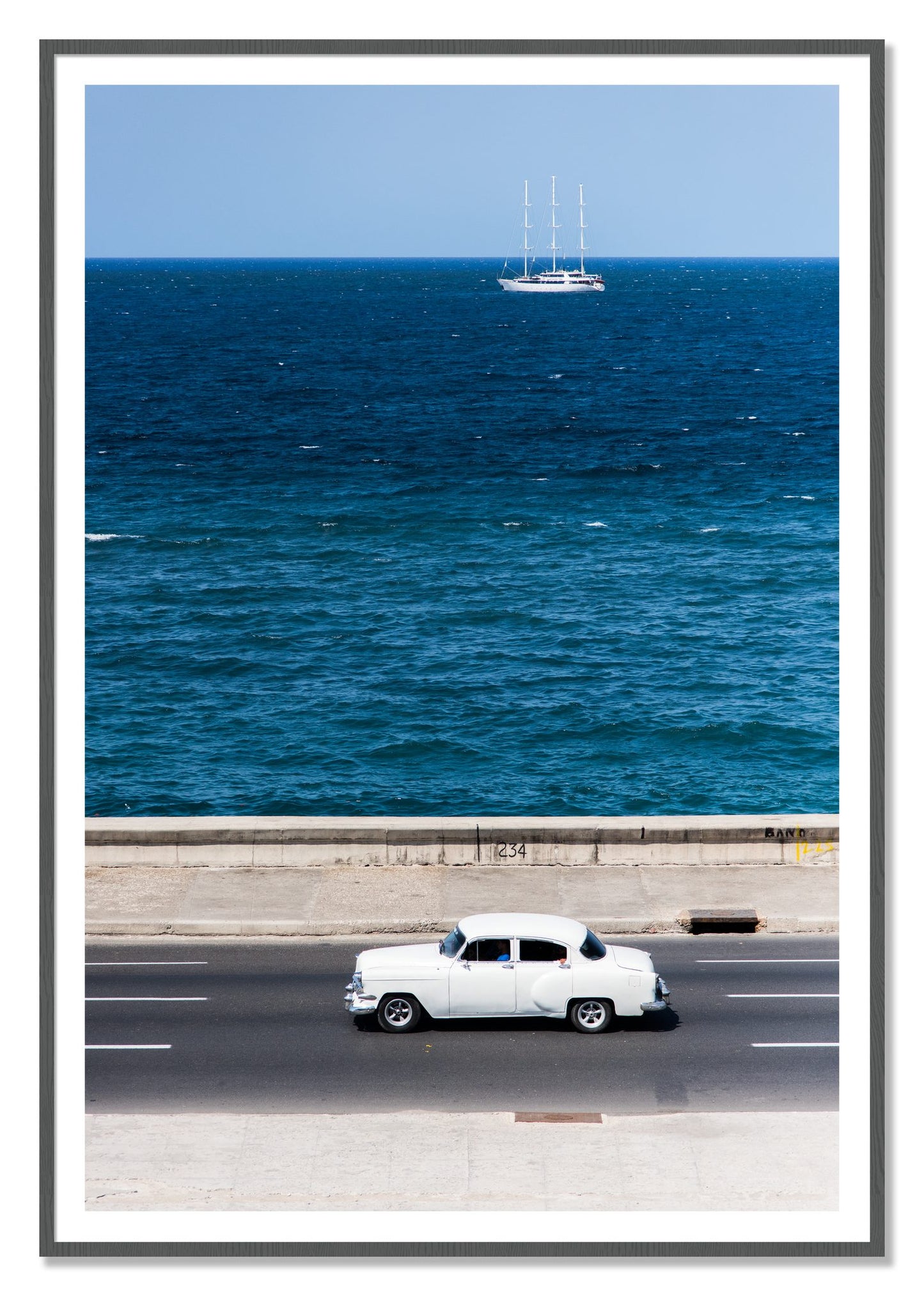 Melacon by Dylan Ozanich, 48×72 print with a White Border in a Grey frame