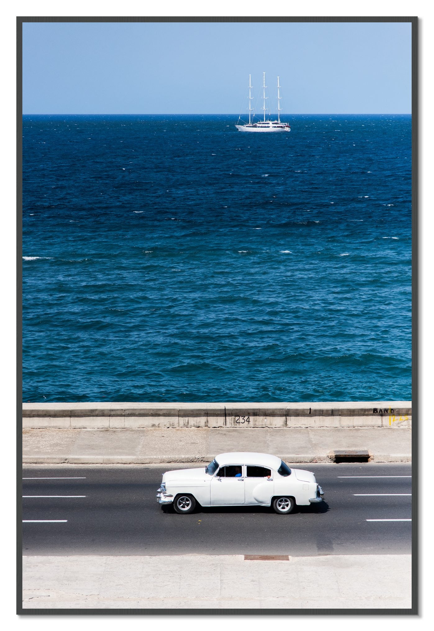 Melacon by Dylan Ozanich, 48×72 Full Bleed Print in a Grey frame