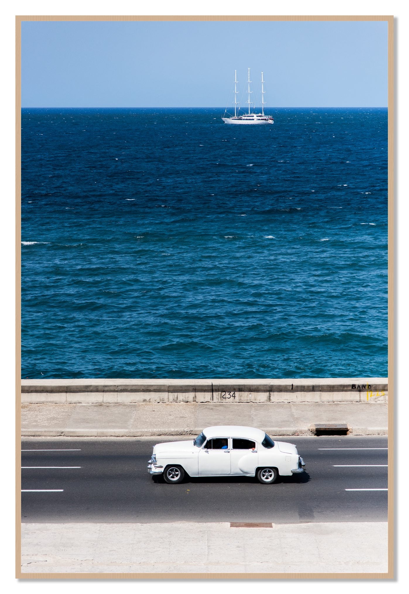 Melacon by Dylan Ozanich, 48×72 Full Bleed Print in an Oak frame