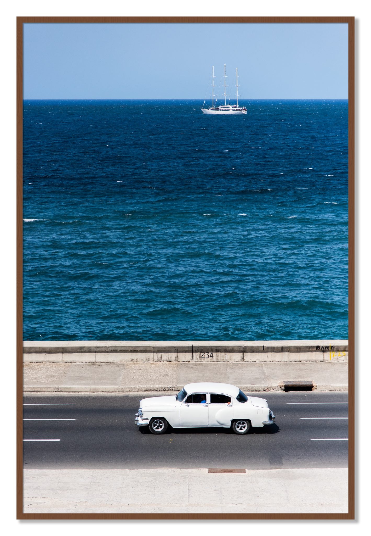 Framed photograph of Melacon by Dylan Ozanich, Walnut frame, Full Bleed