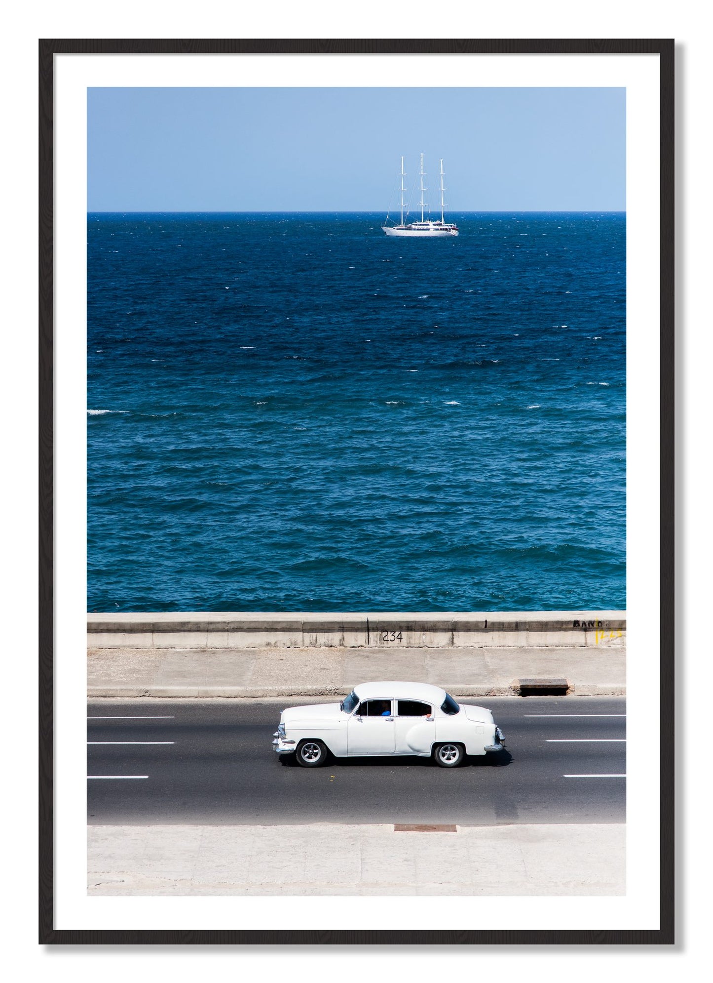 Framed photograph of Melacon by Dylan Ozanich, Black Walnut frame, Borders