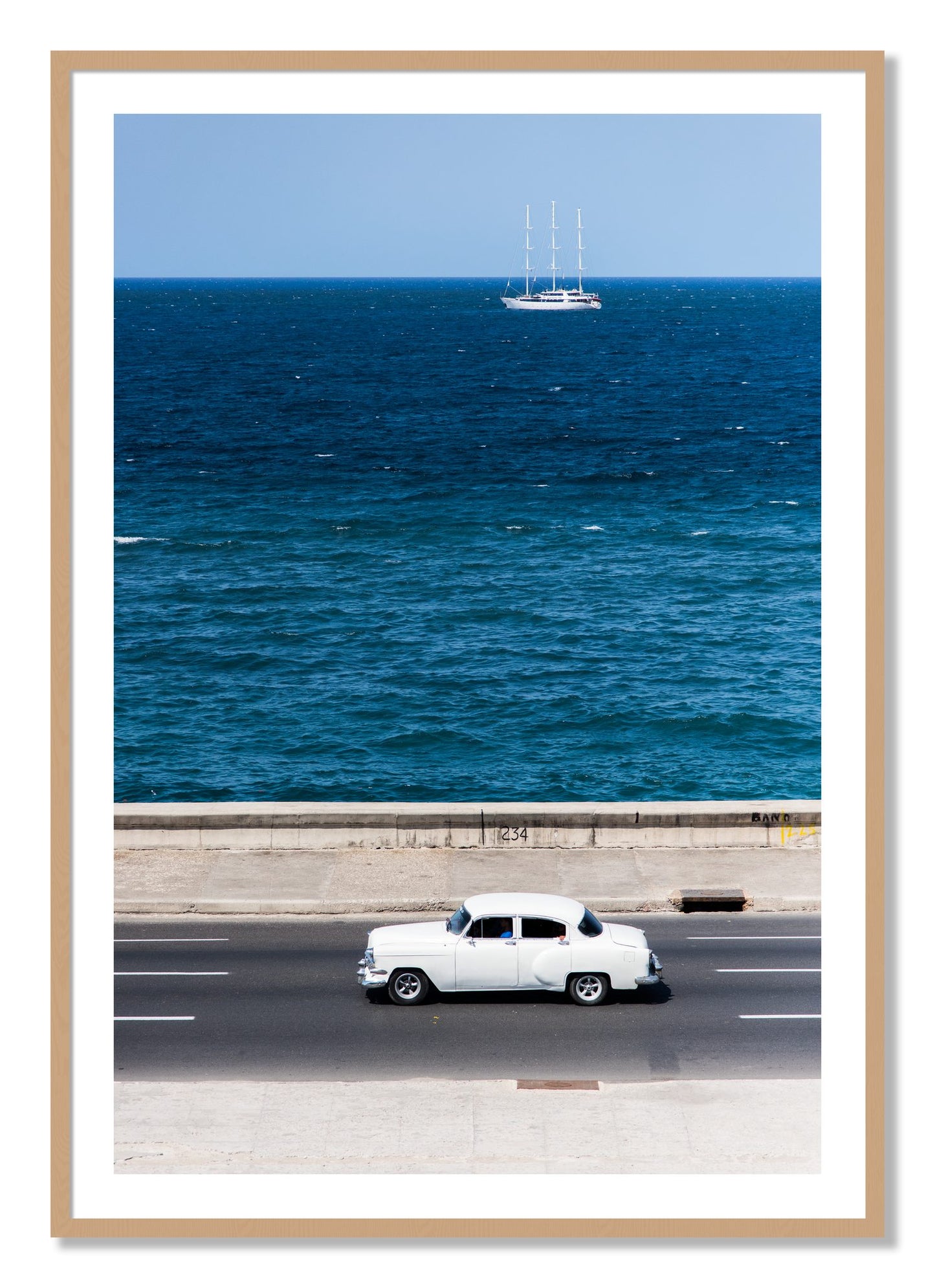 Framed photograph of Melacon by Dylan Ozanich, Oak frame, Borders