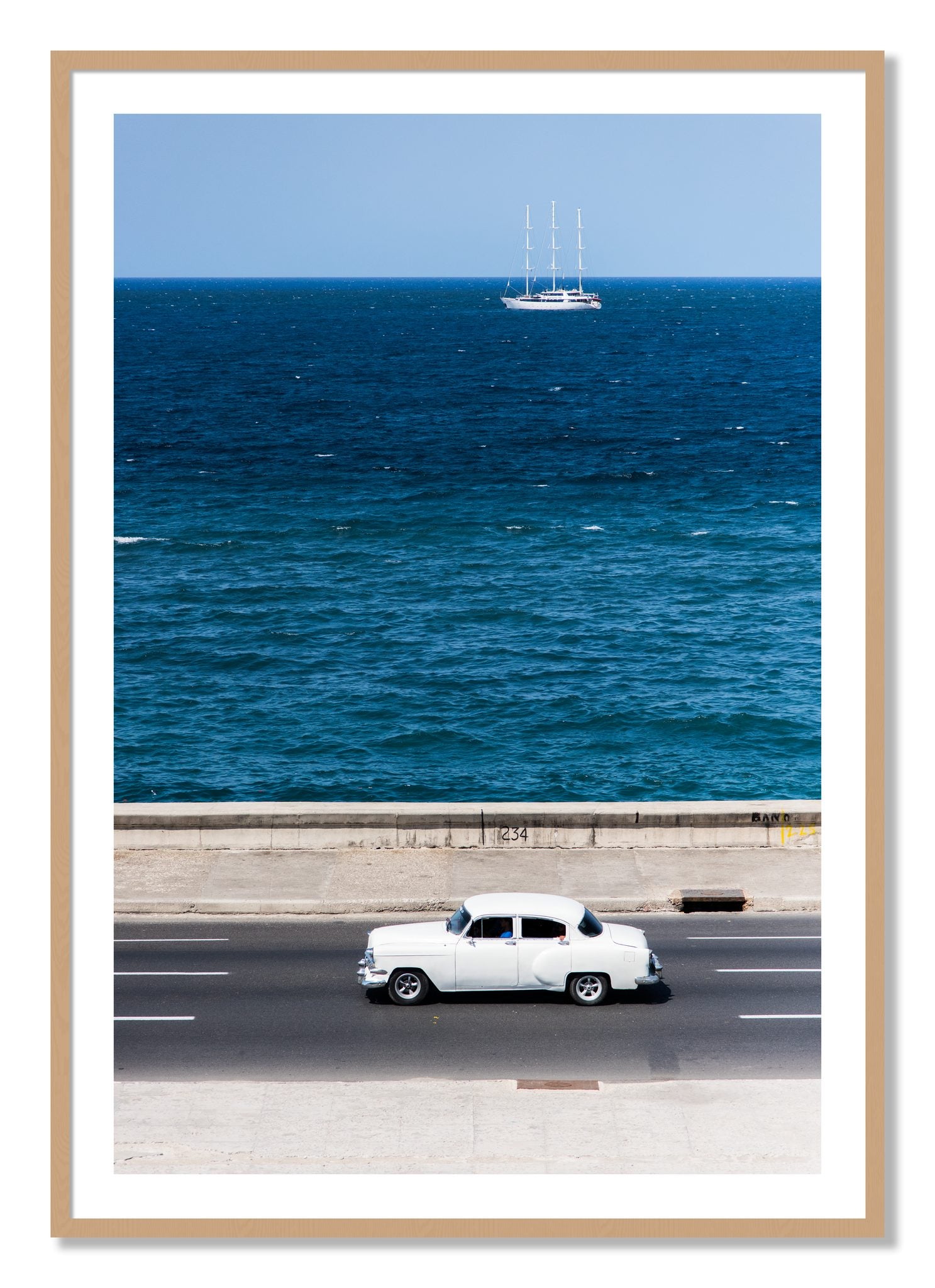 Framed photograph of Melacon by Dylan Ozanich, Oak frame, Borders