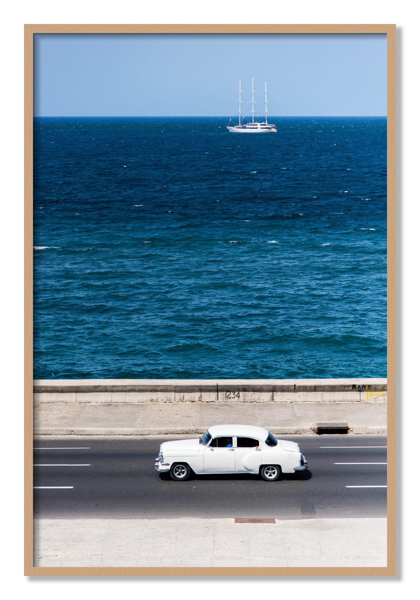 Framed photograph of Melacon by Dylan Ozanich, Oak frame, Full Bleed