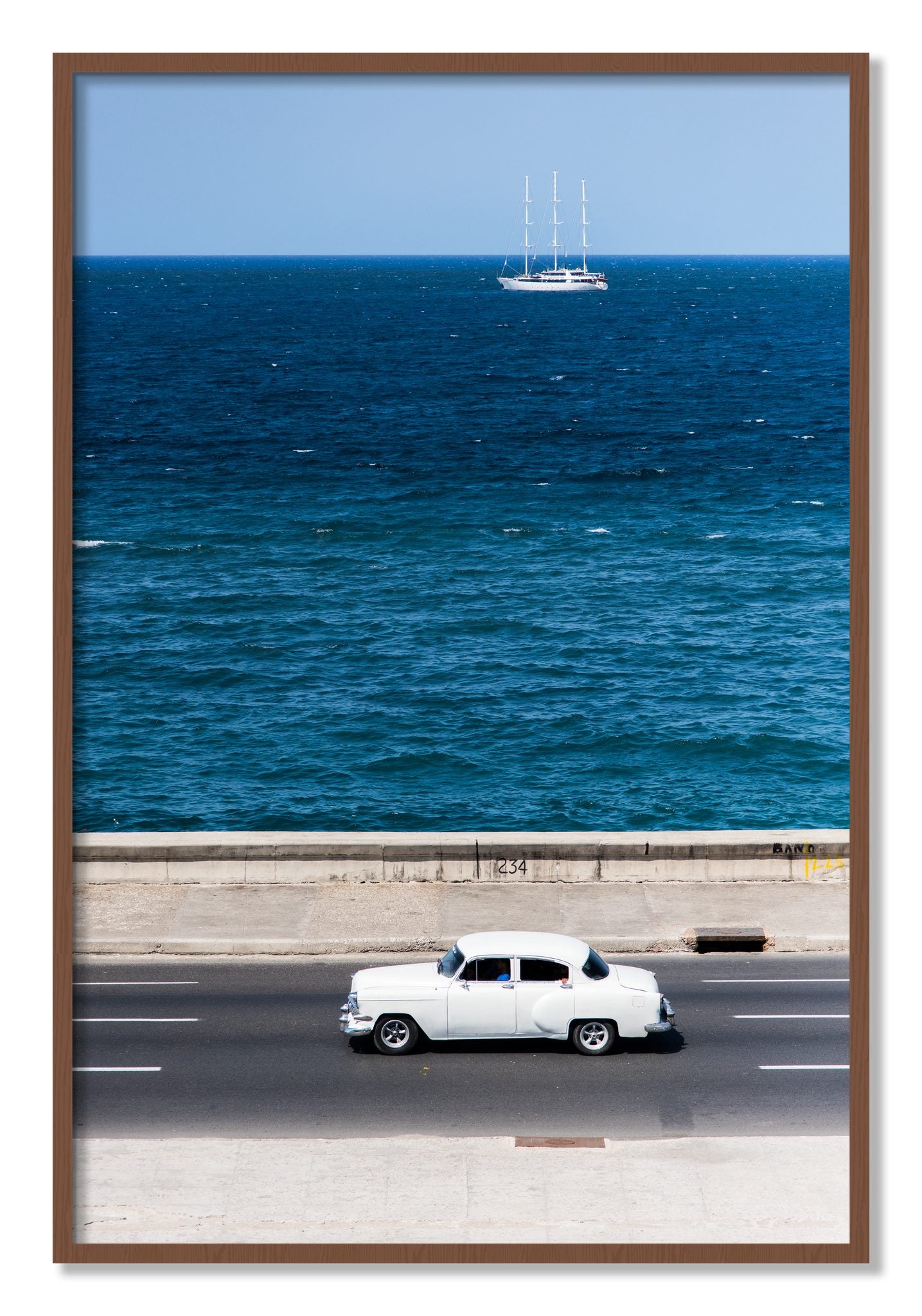 Framed photograph of Melacon by Dylan Ozanich, Walnut frame, Full Bleed
