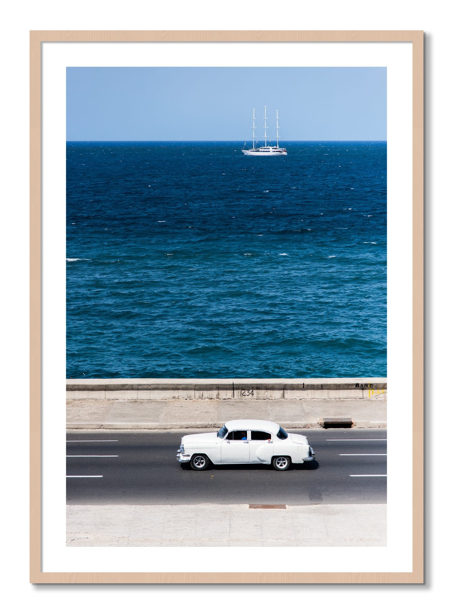 Framed photograph of Melacon by Dylan Ozanich, Maple frame, Borders