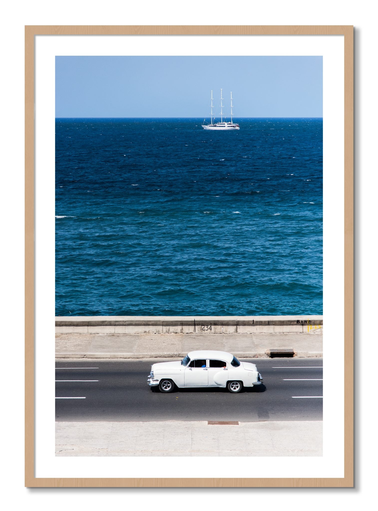 Framed photograph of Melacon by Dylan Ozanich, Oak frame, Borders