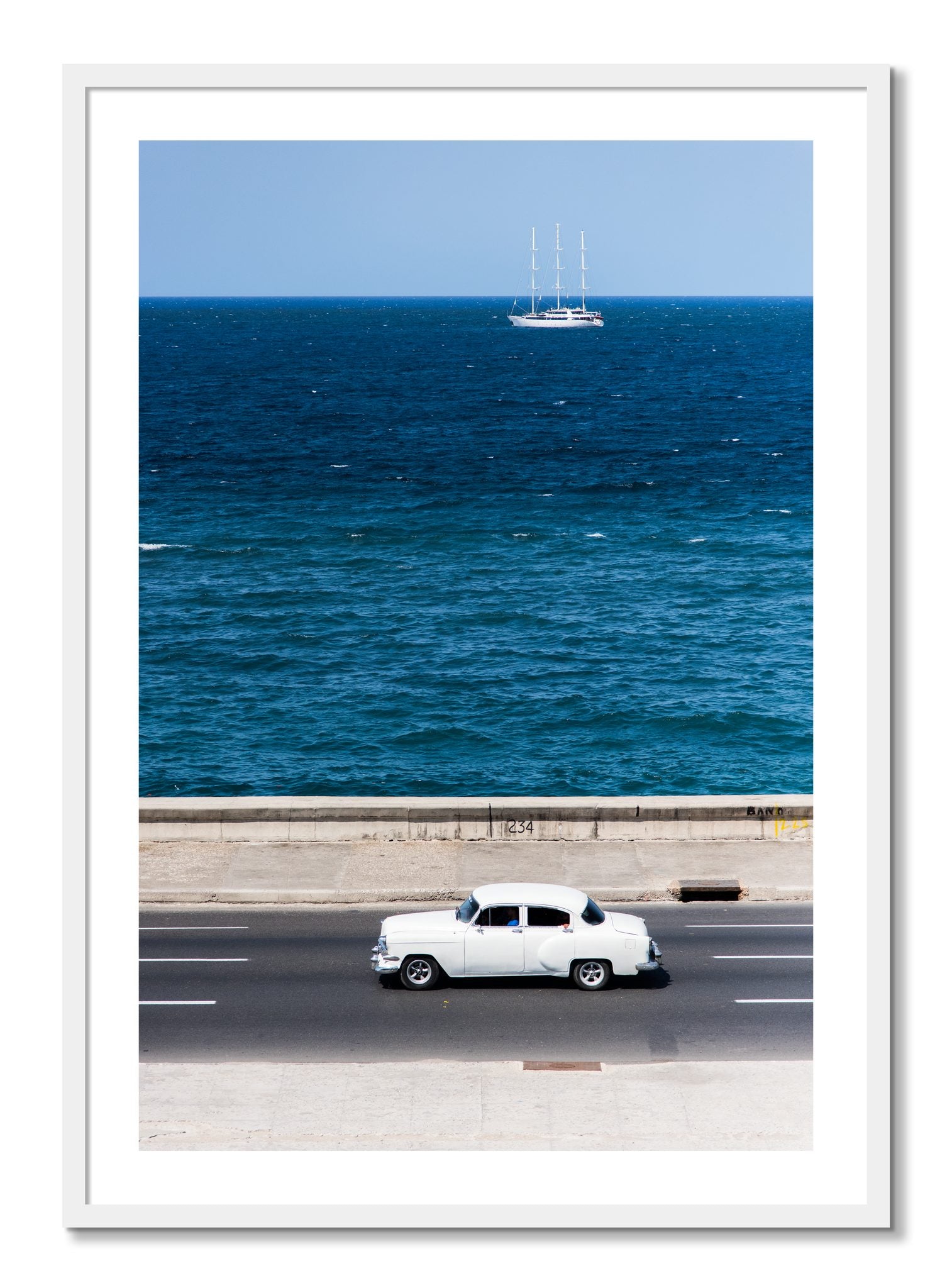 Framed photograph of Melacon by Dylan Ozanich, White frame, Borders