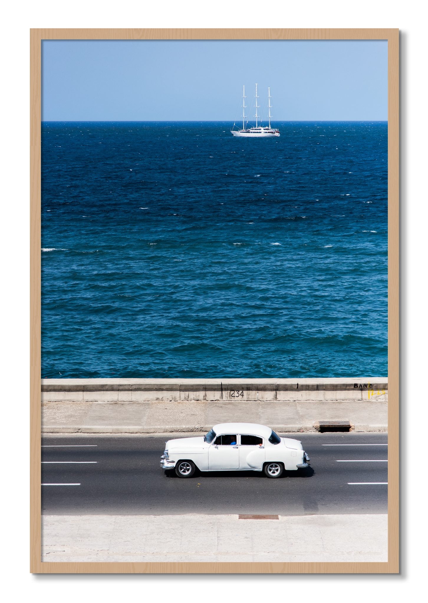 Framed photograph of Melacon by Dylan Ozanich, Oak frame, Full Bleed
