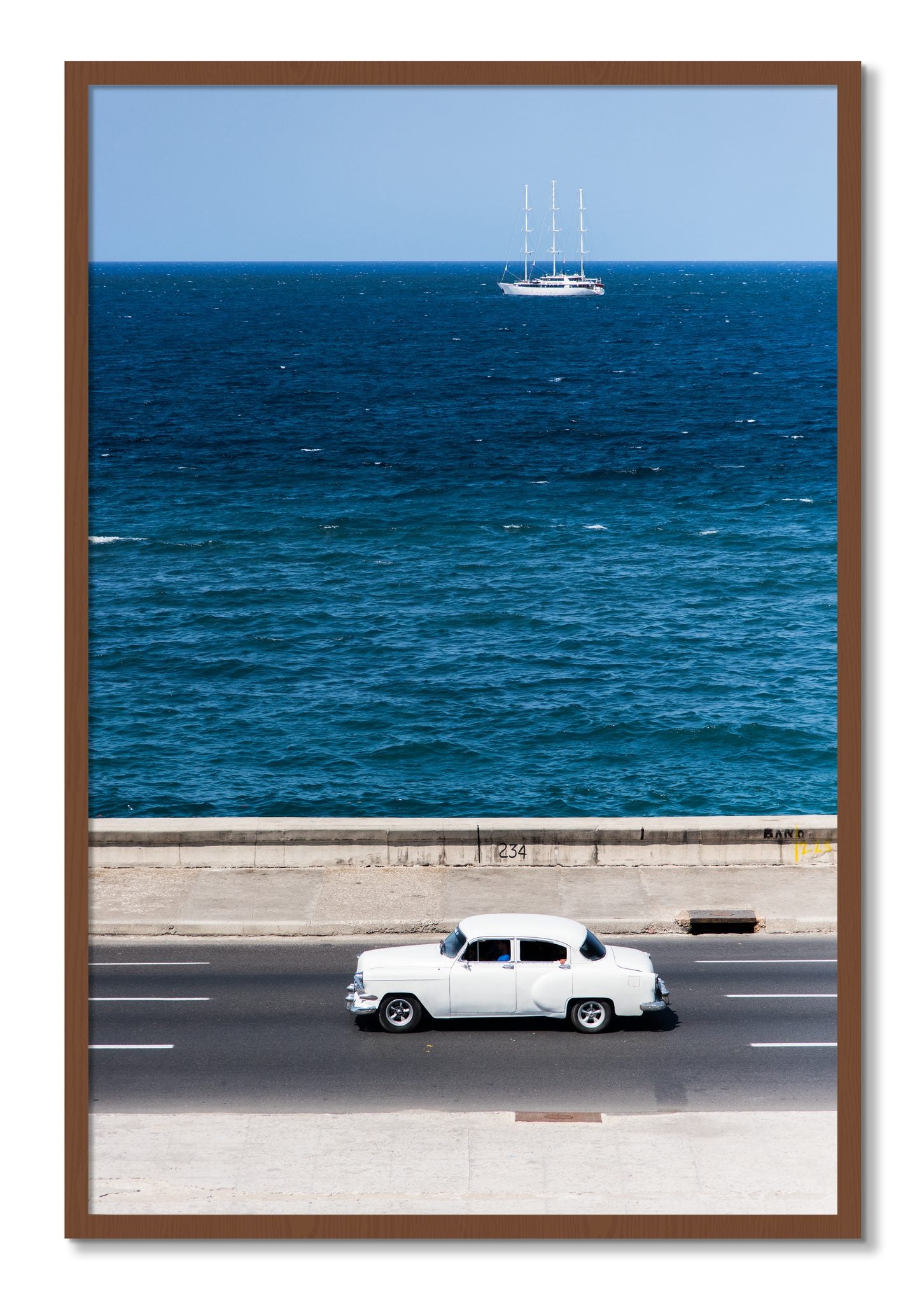 Framed photograph of Melacon by Dylan Ozanich, Walnut frame, Full Bleed