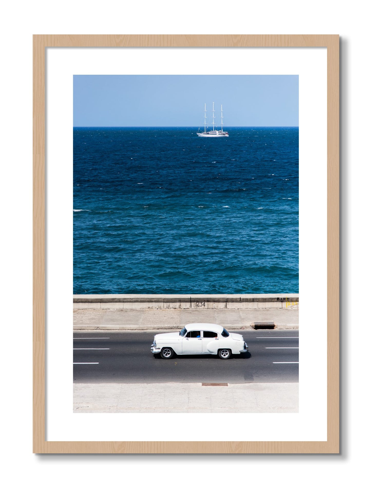 Framed photograph of Melacon by Dylan Ozanich, Oak frame, Borders
