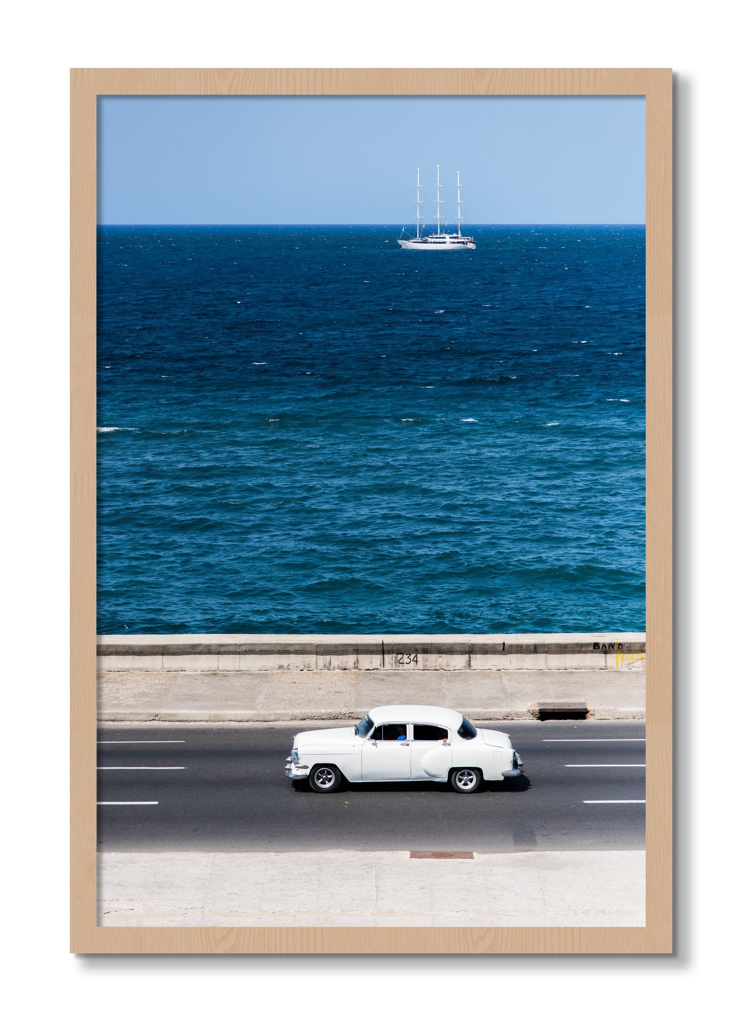 Framed photograph of Melacon by Dylan Ozanich, Oak frame, Full Bleed