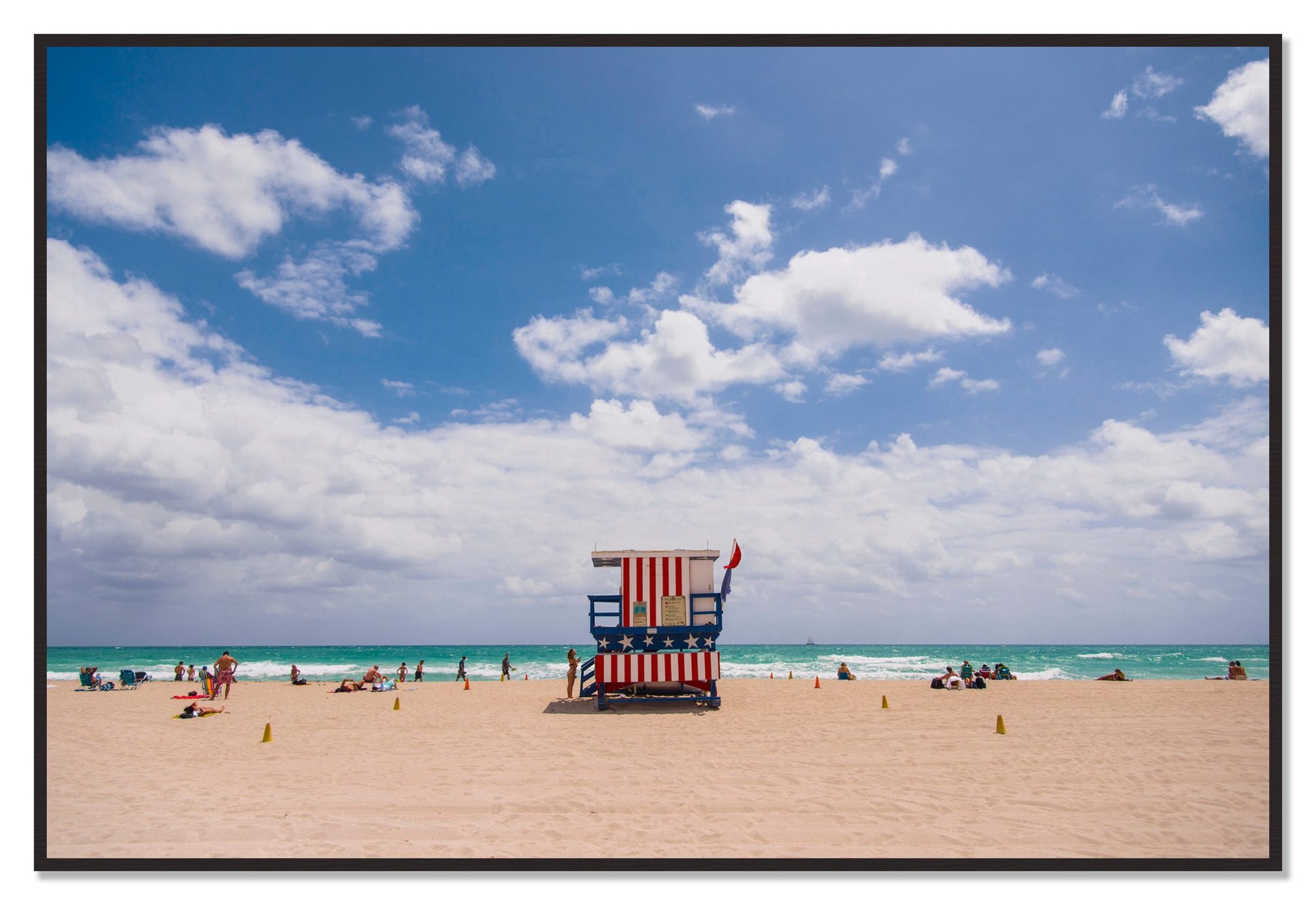 Miami by Dylan Ozanich, 48×72 Full Bleed Print in a Black Walnut frame