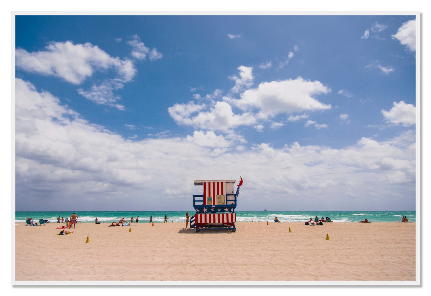 Miami by Dylan Ozanich, 48×72 Full Bleed Print in a White frame