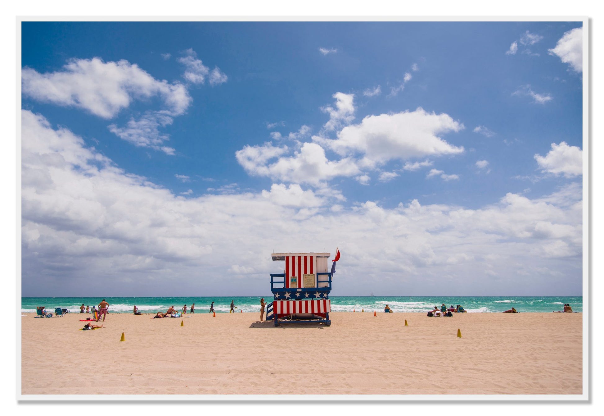 Miami by Dylan Ozanich, 48×72 Full Bleed Print in a White frame