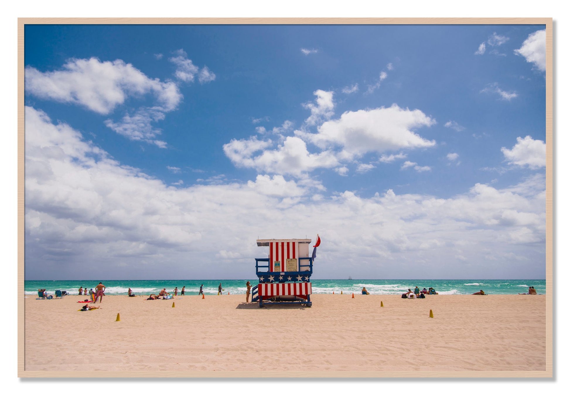 Framed photograph of Miami by Dylan Ozanich, Maple frame, Full Bleed