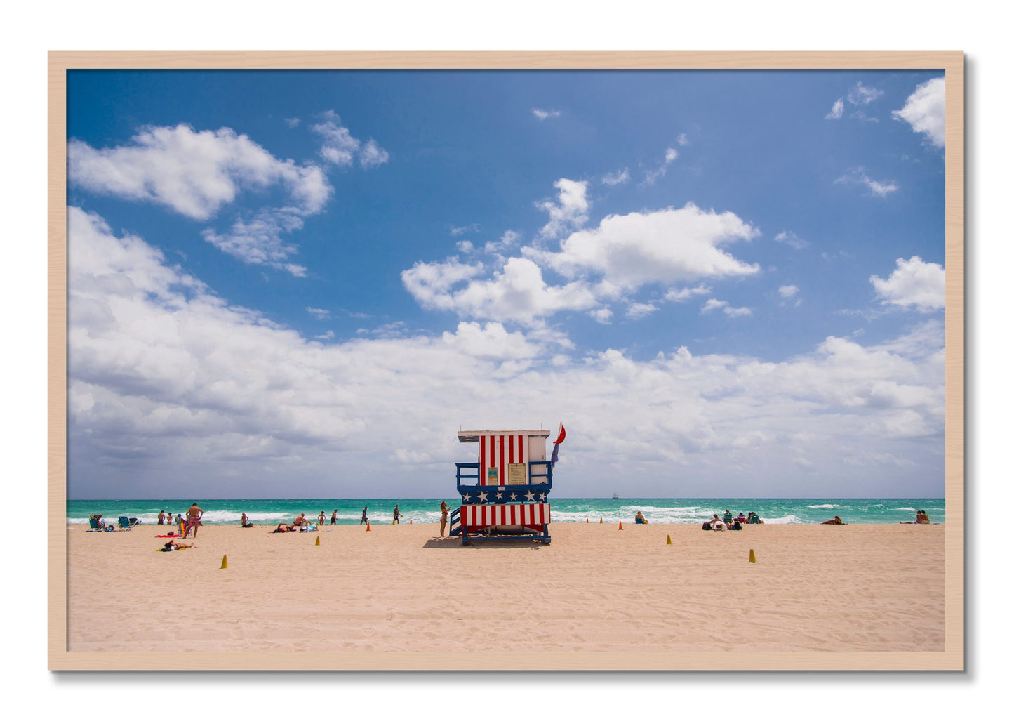 Framed photograph of Miami by Dylan Ozanich, Maple frame, Full Bleed
