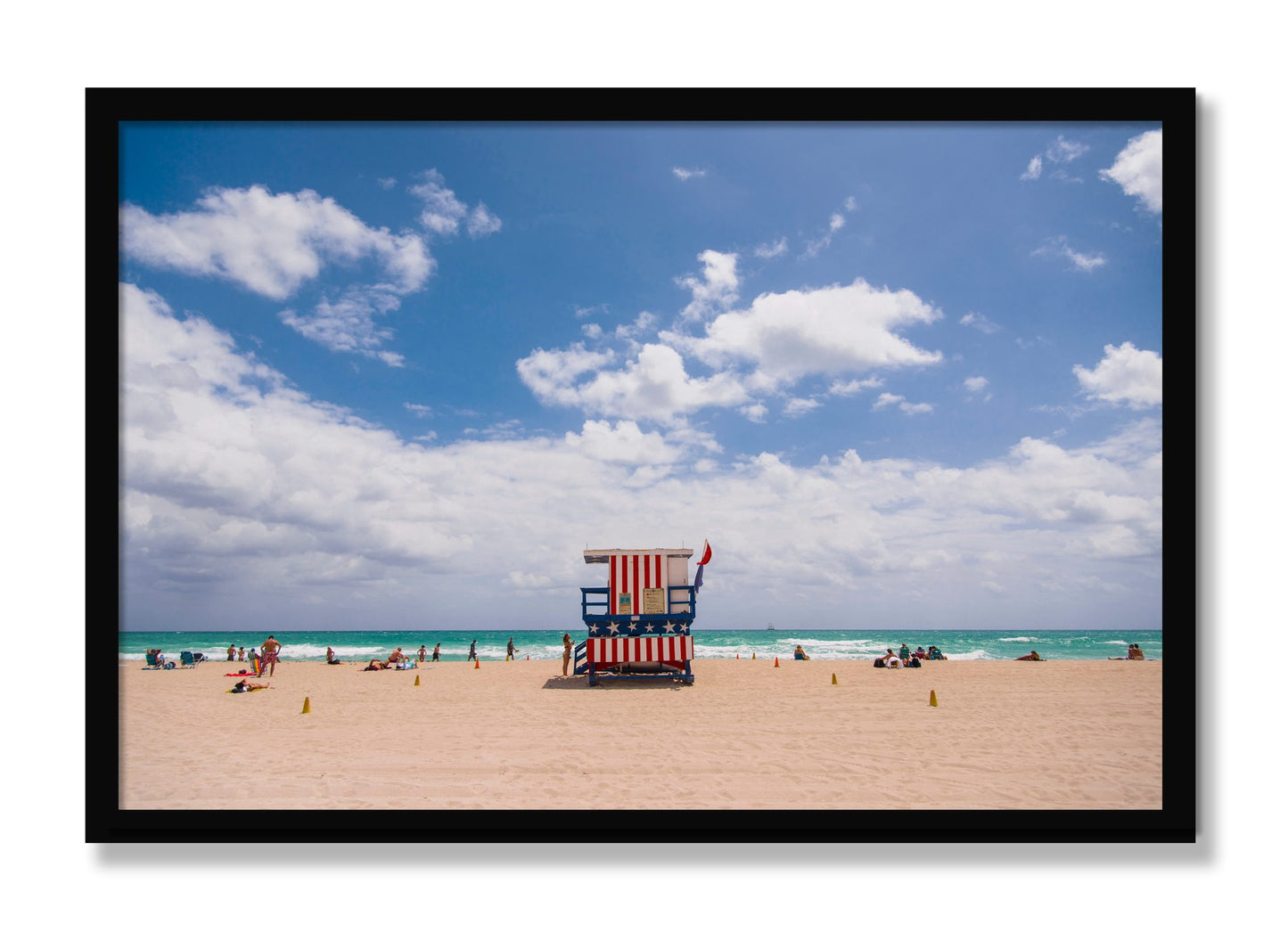 Framed photograph of Miami by Dylan Ozanich, Black frame, Full Bleed