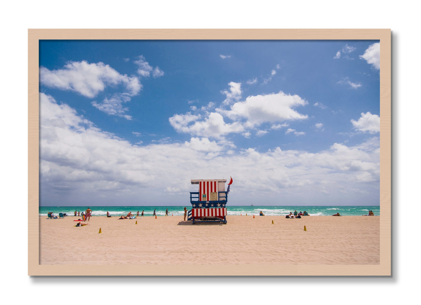 Framed photograph of Miami by Dylan Ozanich, Maple frame, Full Bleed