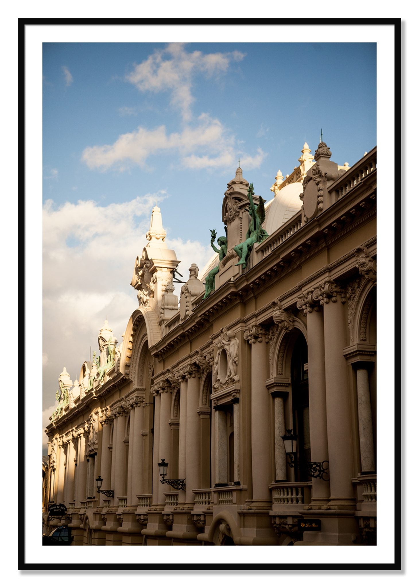 Framed photograph of Monoco by Dylan Ozanich, Black frame, Borders